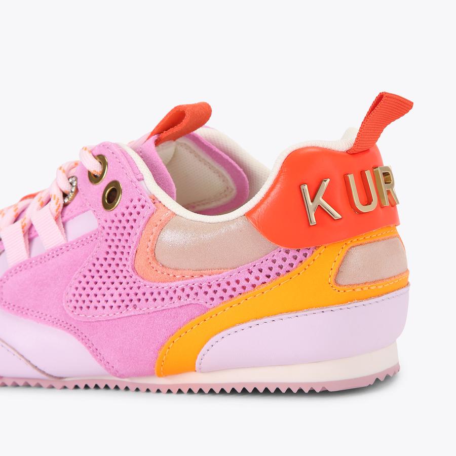 KURT SLIM RUNNER Pink Suede Kurt Runner by Kurt Geiger London