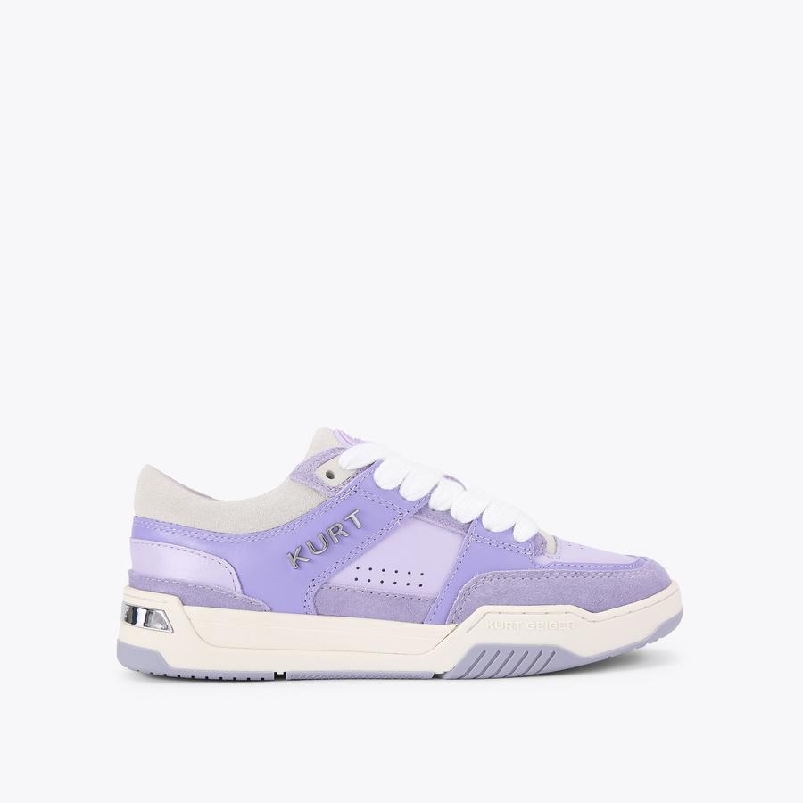 KINGLAND SNEAKER Lilac Suede Lace Up Sneaker by Kurt Geiger London
