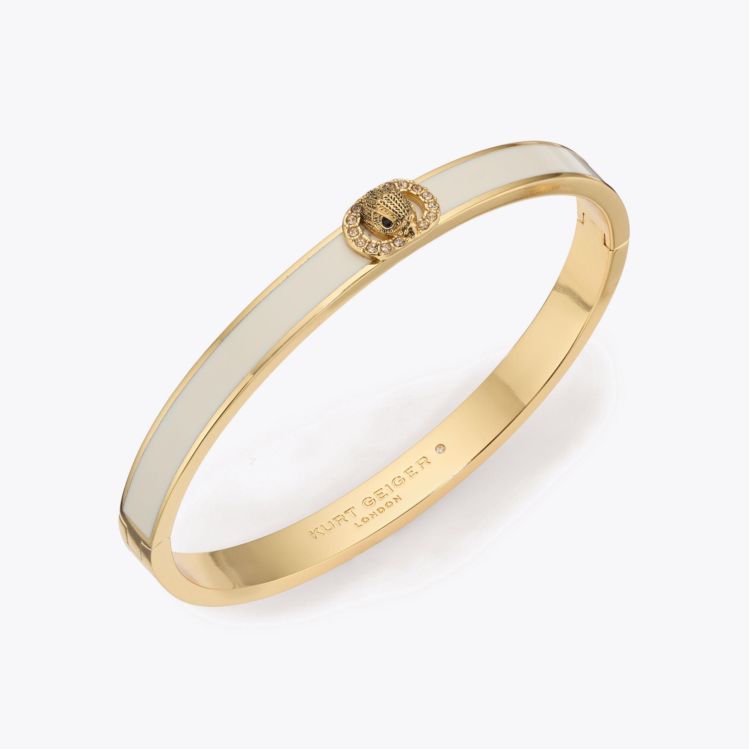 CHELSEA BANGLE Bone Acrylic Bangle by Kurt Geiger London