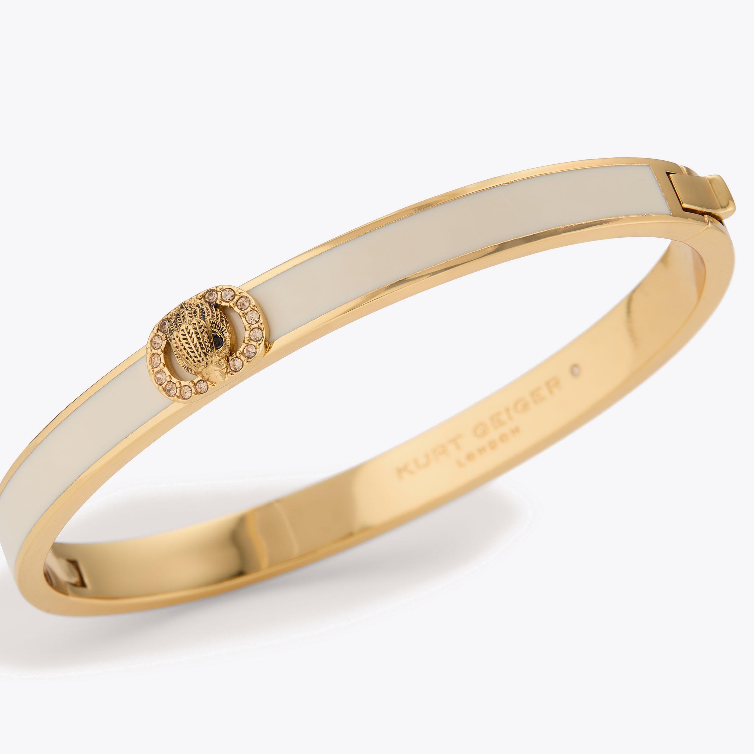 CHELSEA BANGLE Bone Acrylic Bangle by Kurt Geiger London