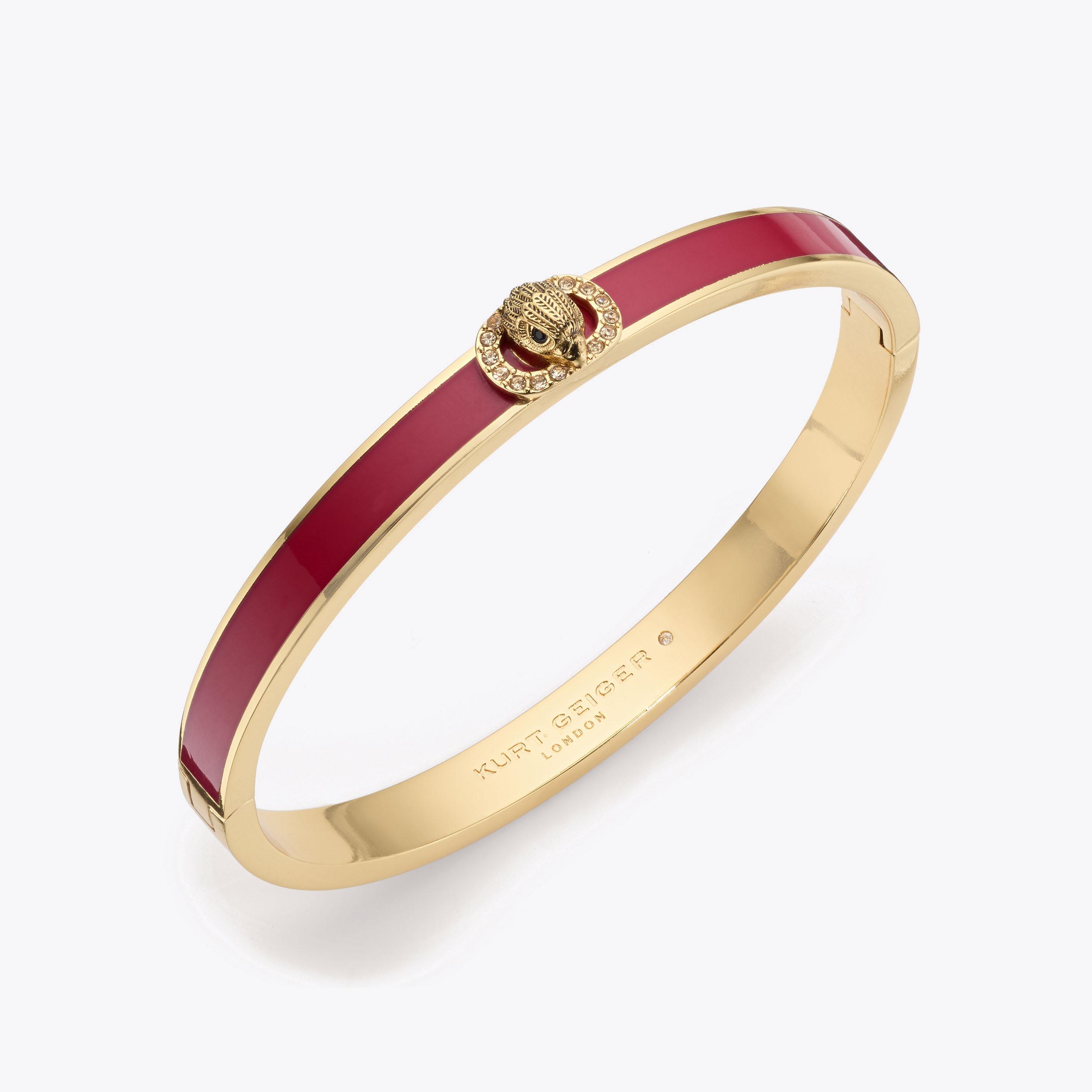 CHELSEA BANGLE Blue Brass Bangle by Kurt Geiger London