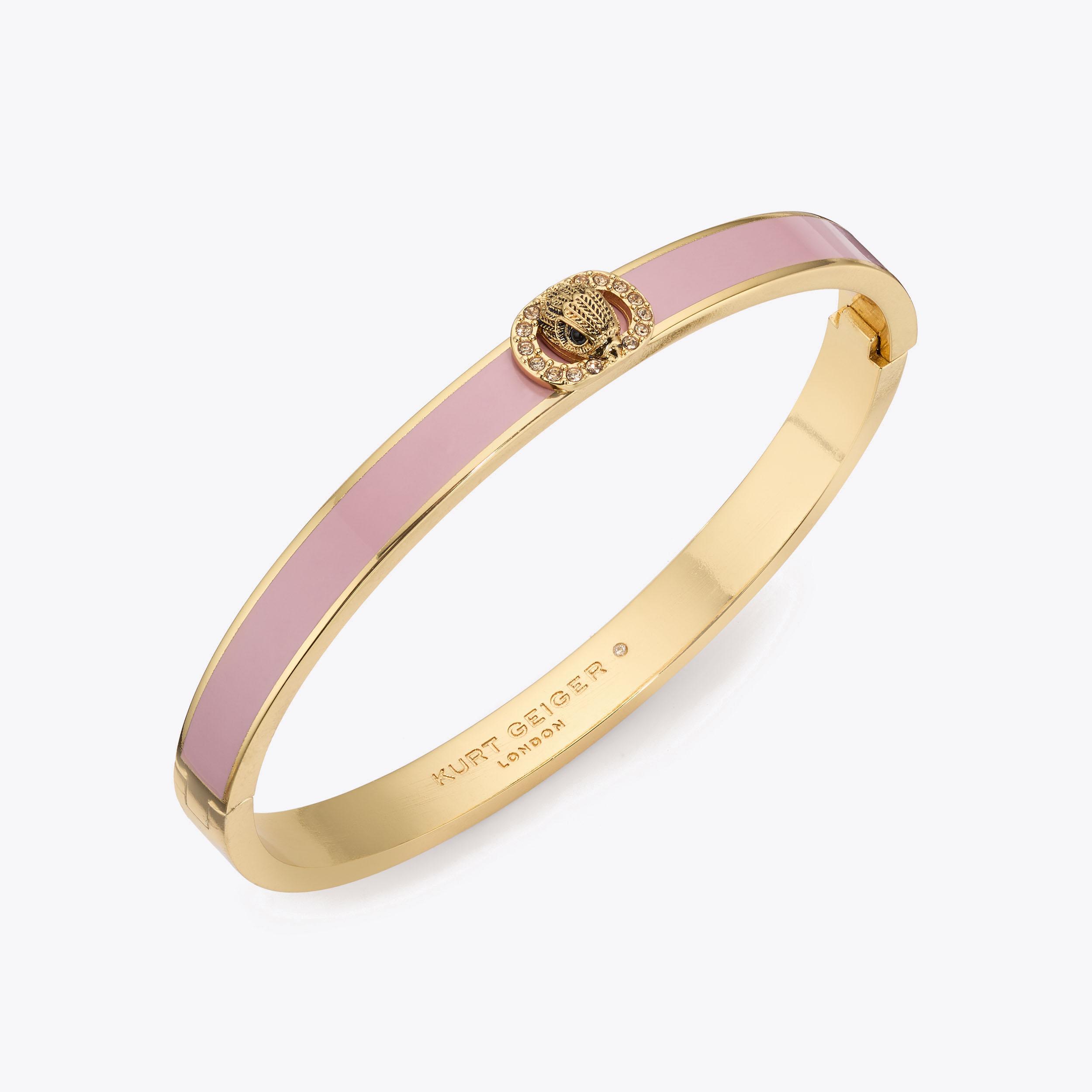 CHELSEA BANGLE Pale Pink Structured Bangle by Kurt Geiger London