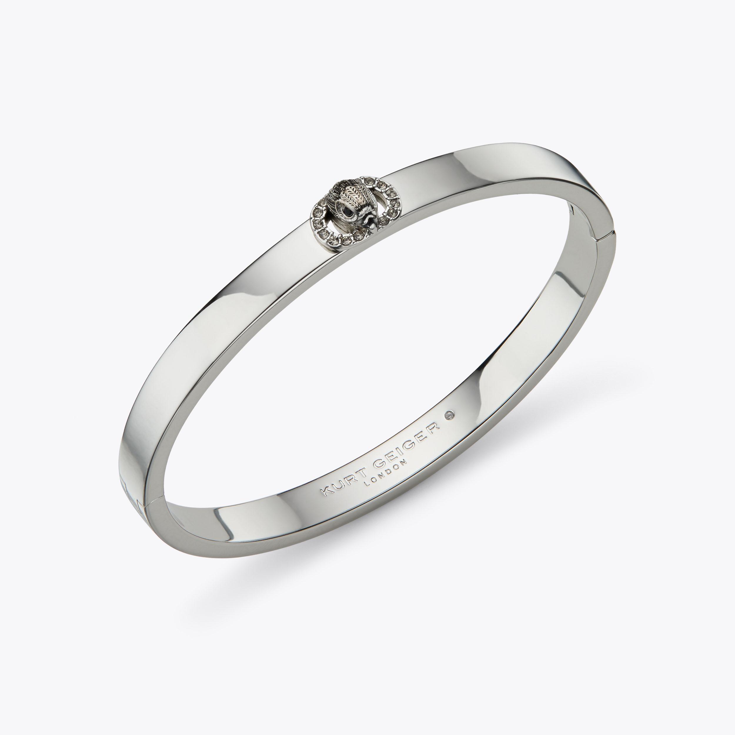 CHELSEA BANGLE Silver Acrylic Chelsea Bangle by Kurt Geiger London