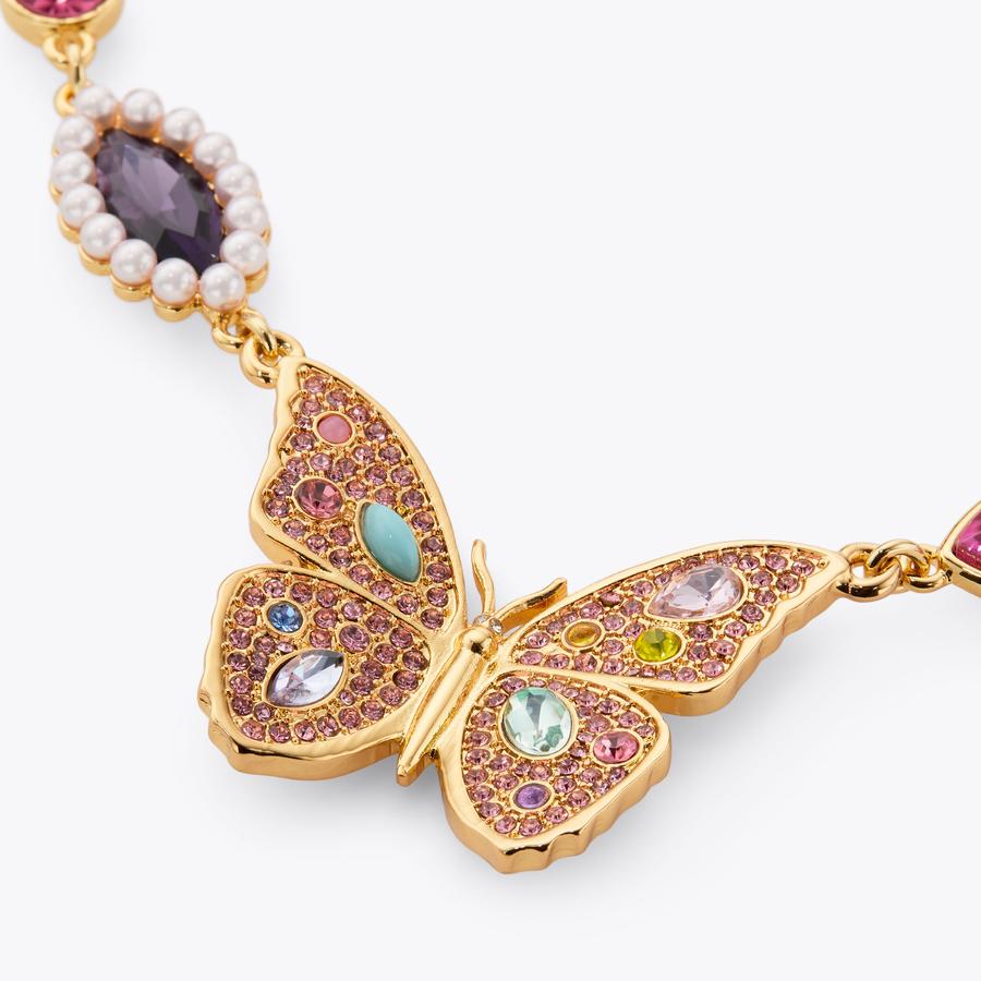 LG BUTTERFLY NECKLACE Crystal Butterfly Chain Necklace by Kurt