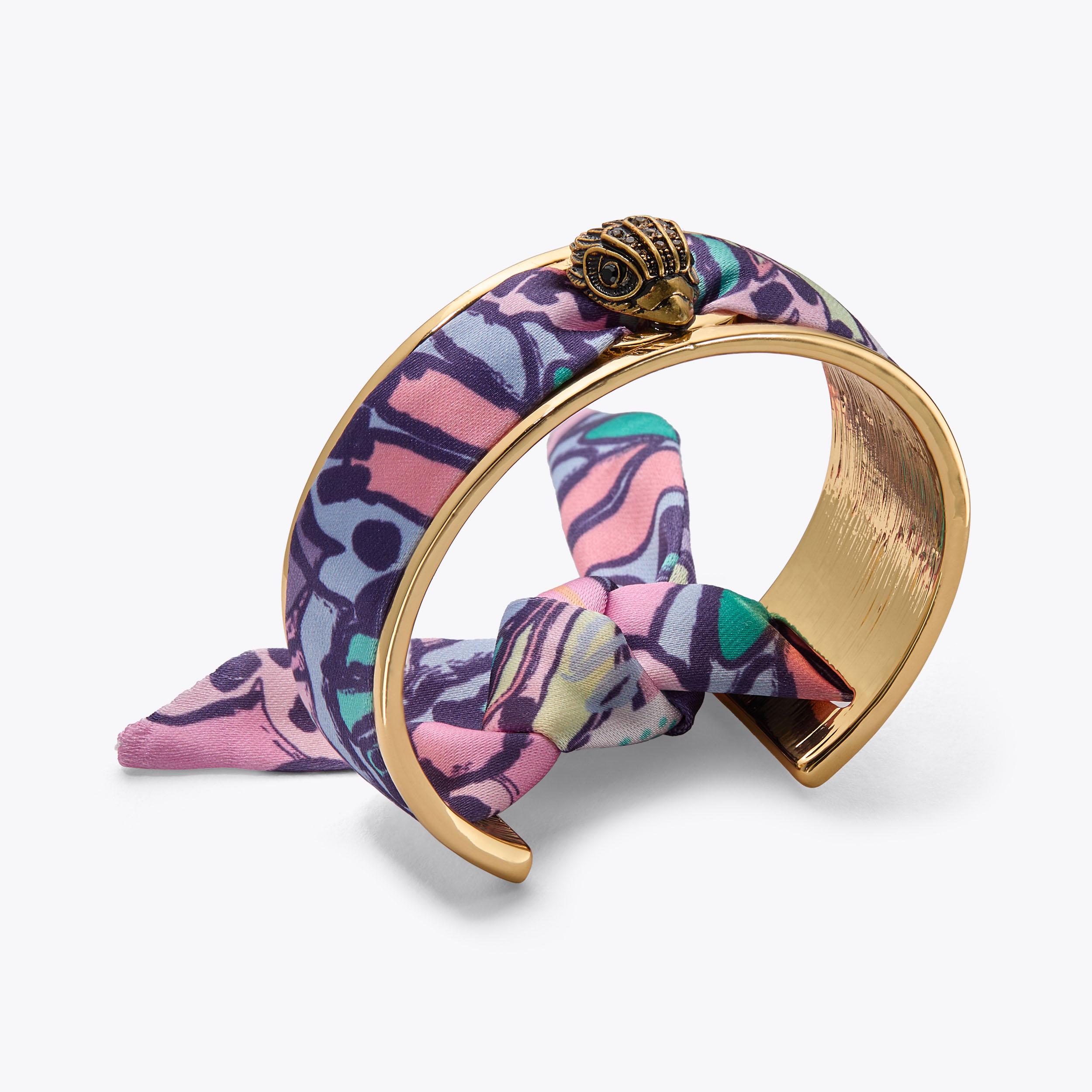 Kurt Geiger Gold and Pink Women\'s Bracelet FLORAL EAGLE BRACELET Antiqued Brass Chain Bracelet by KURT  main image 4