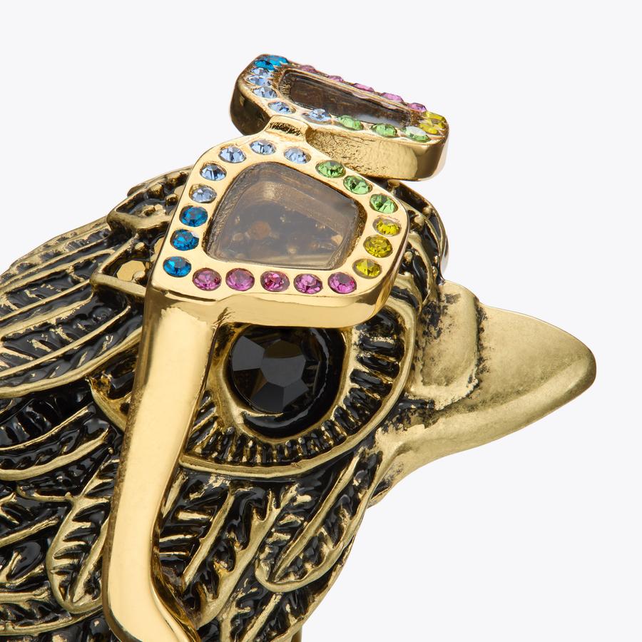 SUMMER EAGLE RING Antiqued Brass Eagle Head Ring by Kurt Geiger London
