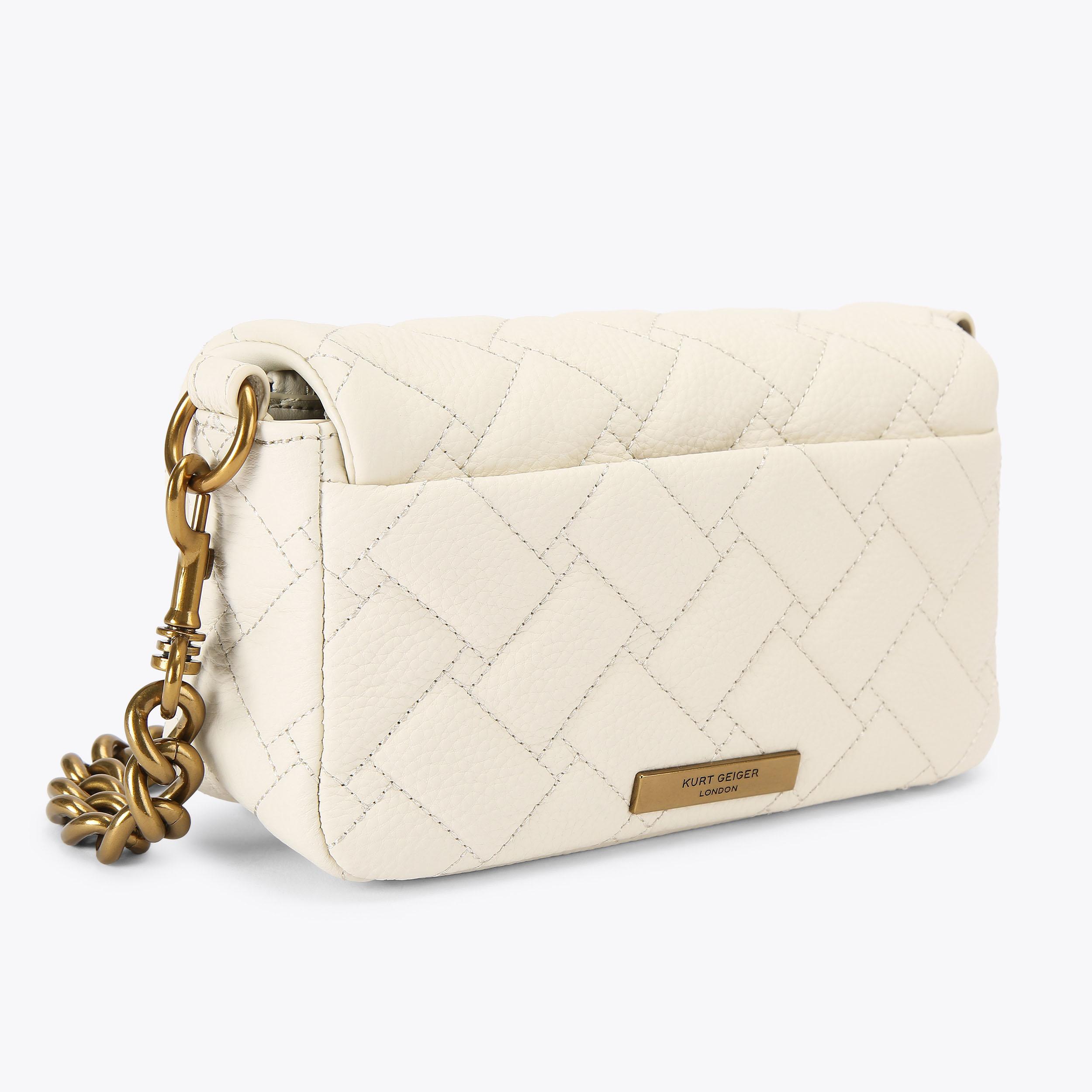 MINI PIMLICO BAG ST Bone Pebble Grain Cross Body Bag by Kurt