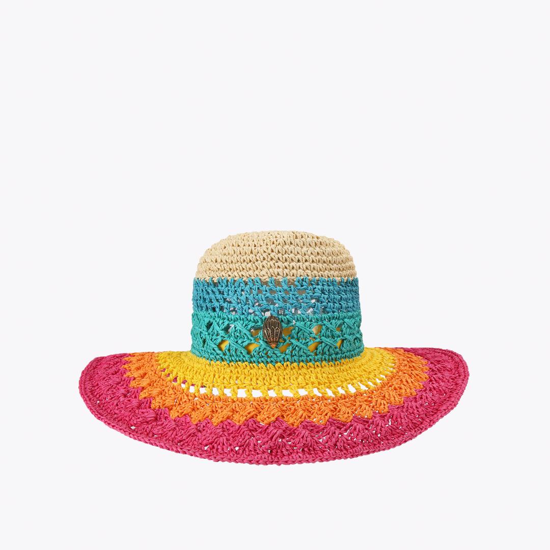 RAINBOW FEDORA Rainbow Stripe Fedora Hat by Kurt Geiger London — Kurt Geiger London
