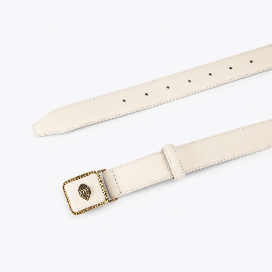PIMLICO 30 BELT Bone Leather Belt by Kurt Geiger London