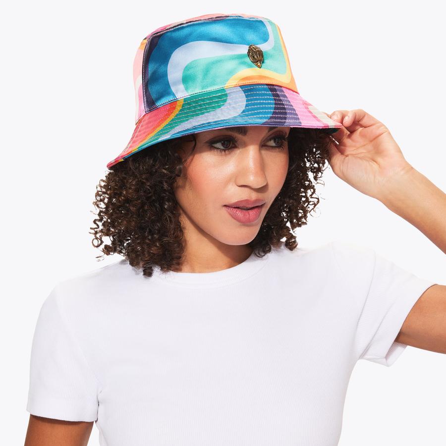 KENSINGTON BUCKET HAT Swirled Printed Nylon Bucket Hat by Kurt