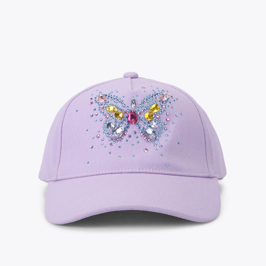 BUTTERFLY CAP Lilac Cotton Cap by Kurt Geiger London — Kurt Geiger London