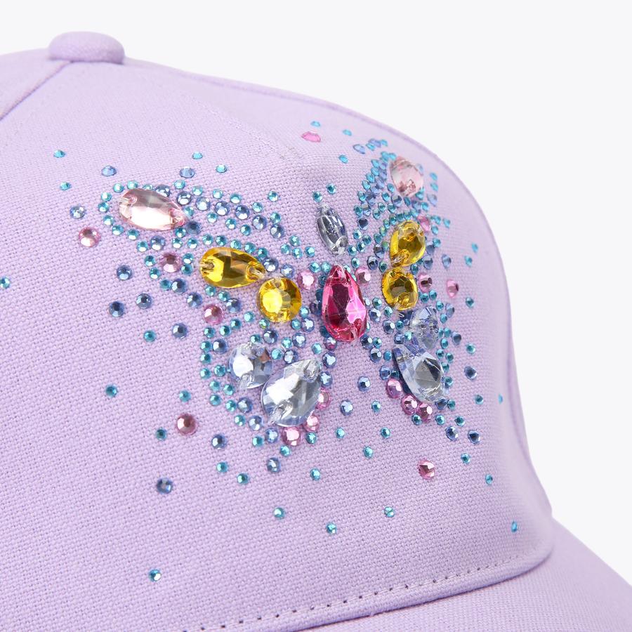 BUTTERFLY CAP Lilac Cotton Cap by Kurt Geiger London