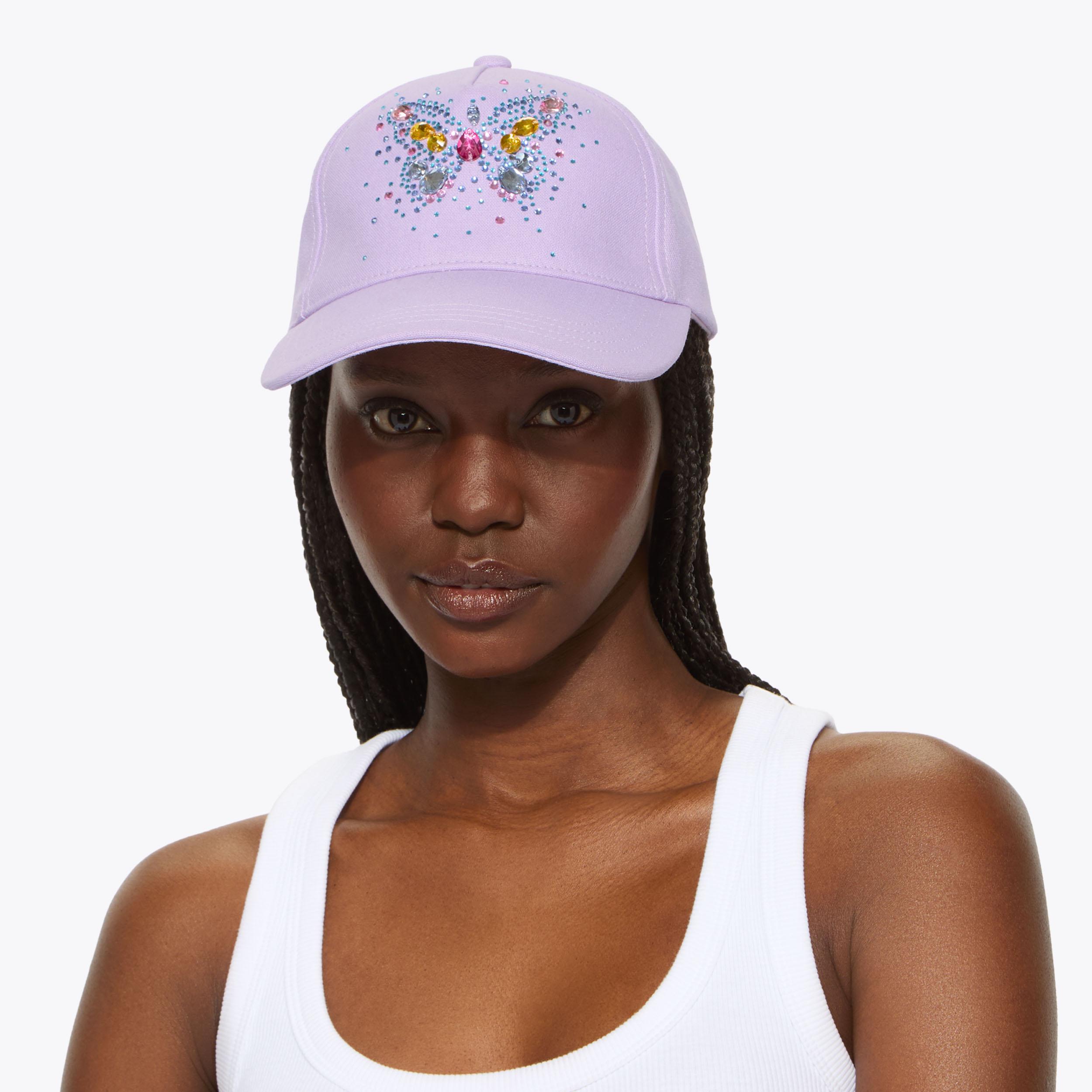 kiryuyrikキリュウキリュウCross×Butterfly Low Cap BUTTERFLY CAP Lilac Cotton Cap by Kurt Geiger London