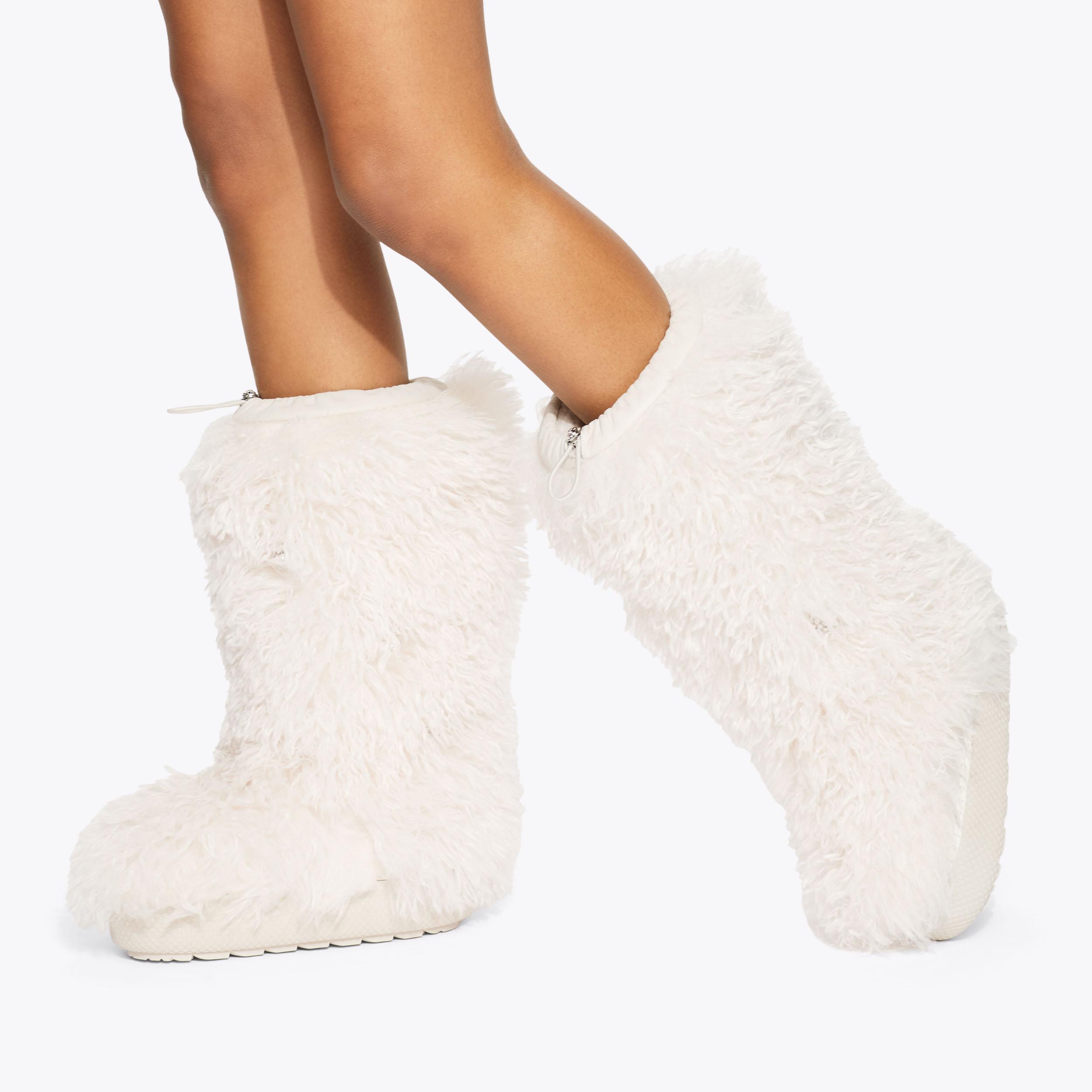 KNEE SHEARLING SNOW BOOT Soft Textured Snow Boot by KURT GEIGER LONDON
