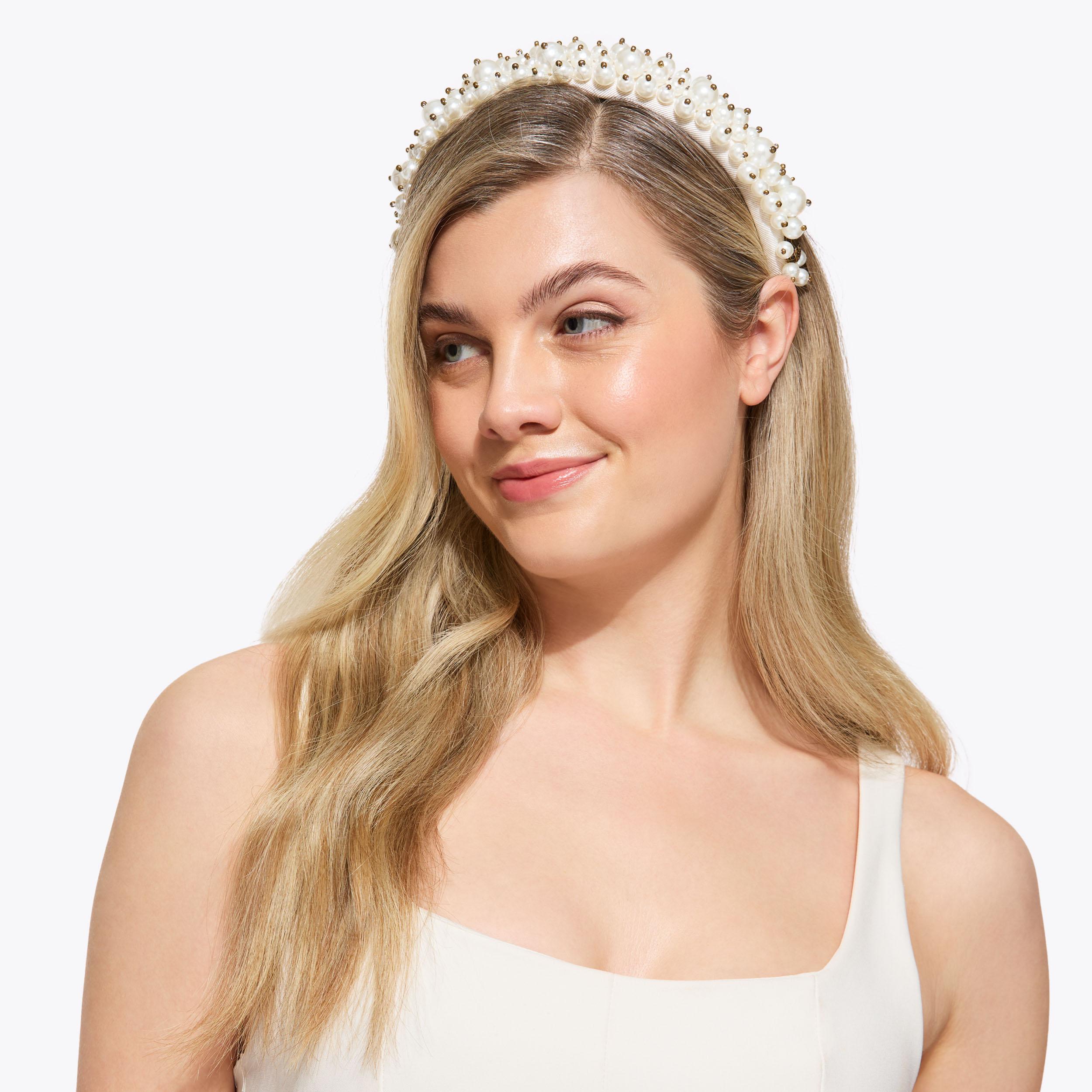 Kurt Geiger London Cream Headband with Colorful Butterfly Design display picture 3