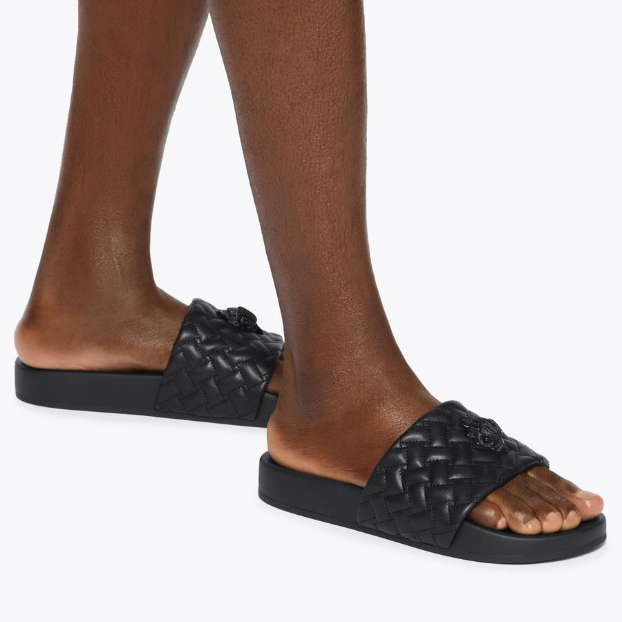 MEENA EAGLE 2 Black Slip On Sandal by Kurt Geiger London