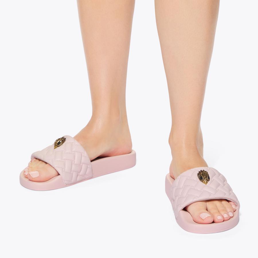 MEENA EAGLE Pale Pink Sliders by Kurt Geiger London