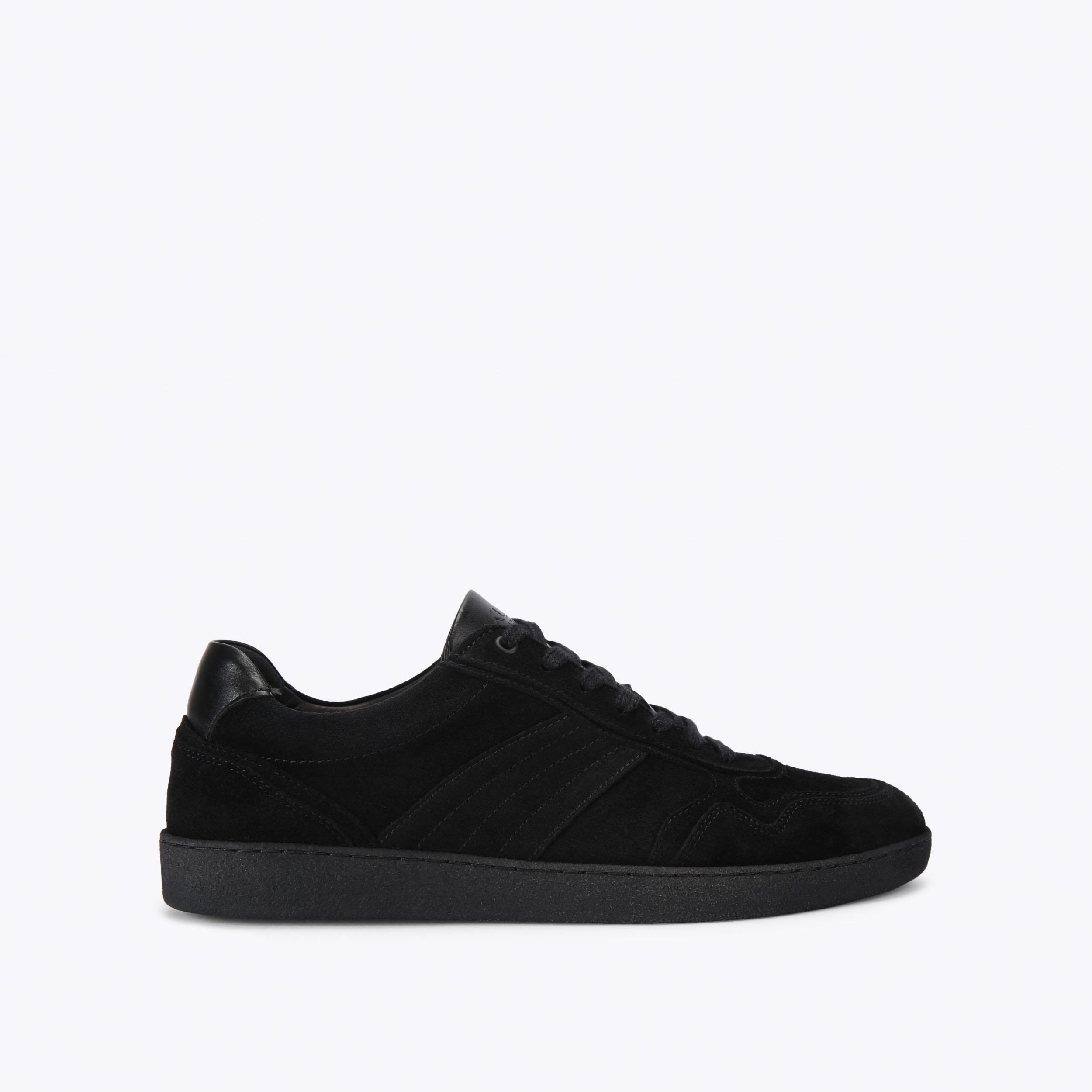 ALBION SNEAKER Black Leather Lace Up Sneakers by KURT GEIGER LONDON