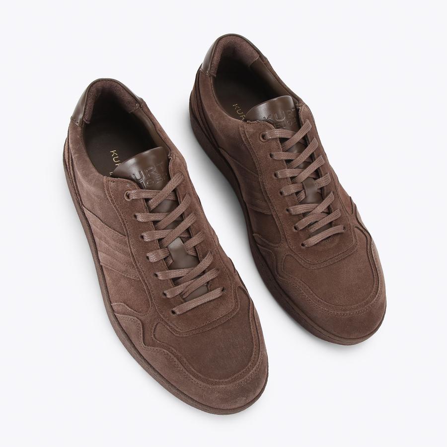 LLOYD 2 DRENCH Brown Suede Lace Up Sneaker by Kurt Geiger London