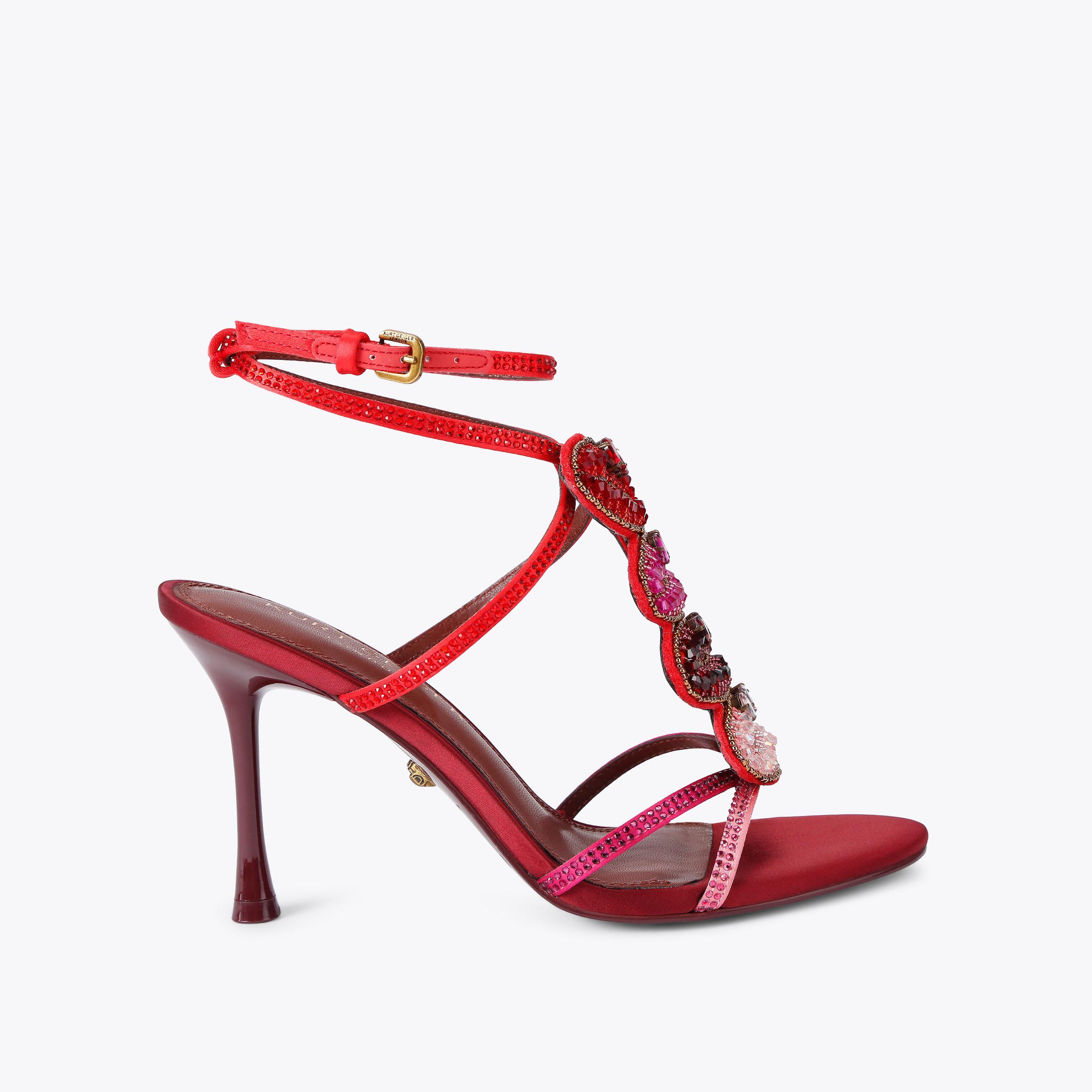 SUN LANYARD Pink Metallic Lanyard by Kurt Geiger London