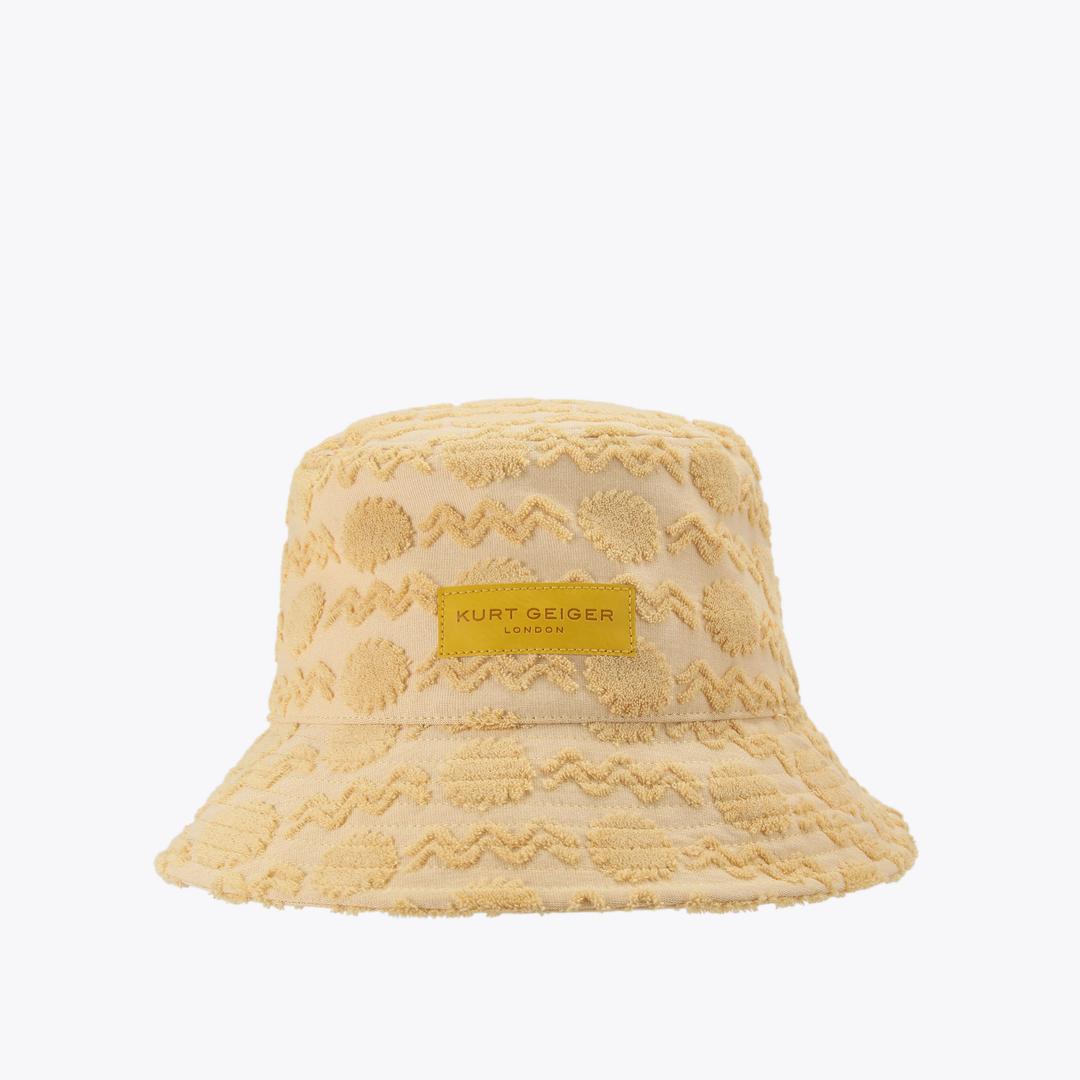 MENS BUCKET HAT Yellow Cotton Bucket Hat by Kurt Geiger London — Kurt Geiger London