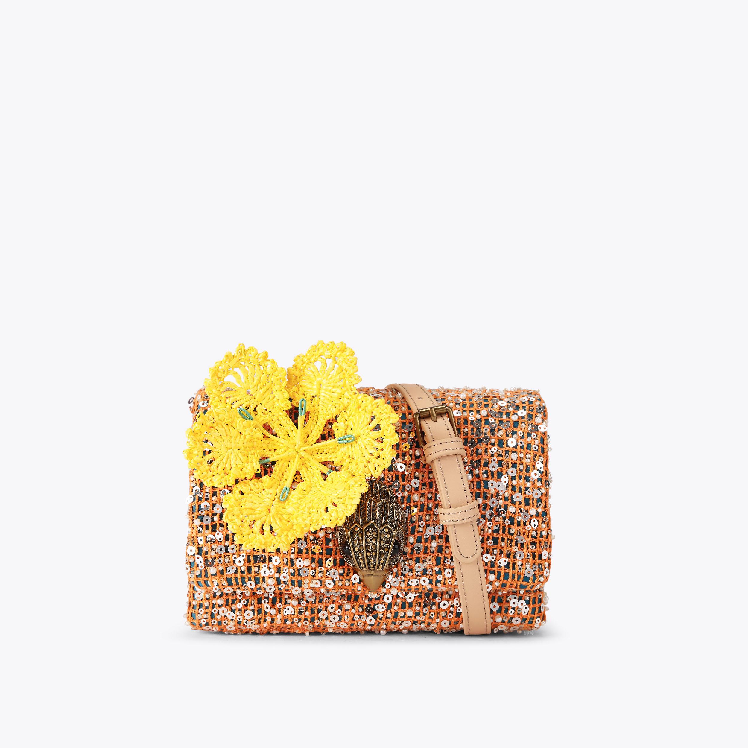 KC MINI KENSINGTON FLAP Orange Fabric Kensington Flap Bag by Kurt
