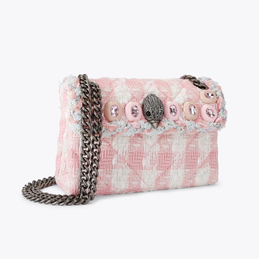KC MINI KENSINGTON GEMS Pink White Cross Body Bag by Kurt Geiger
