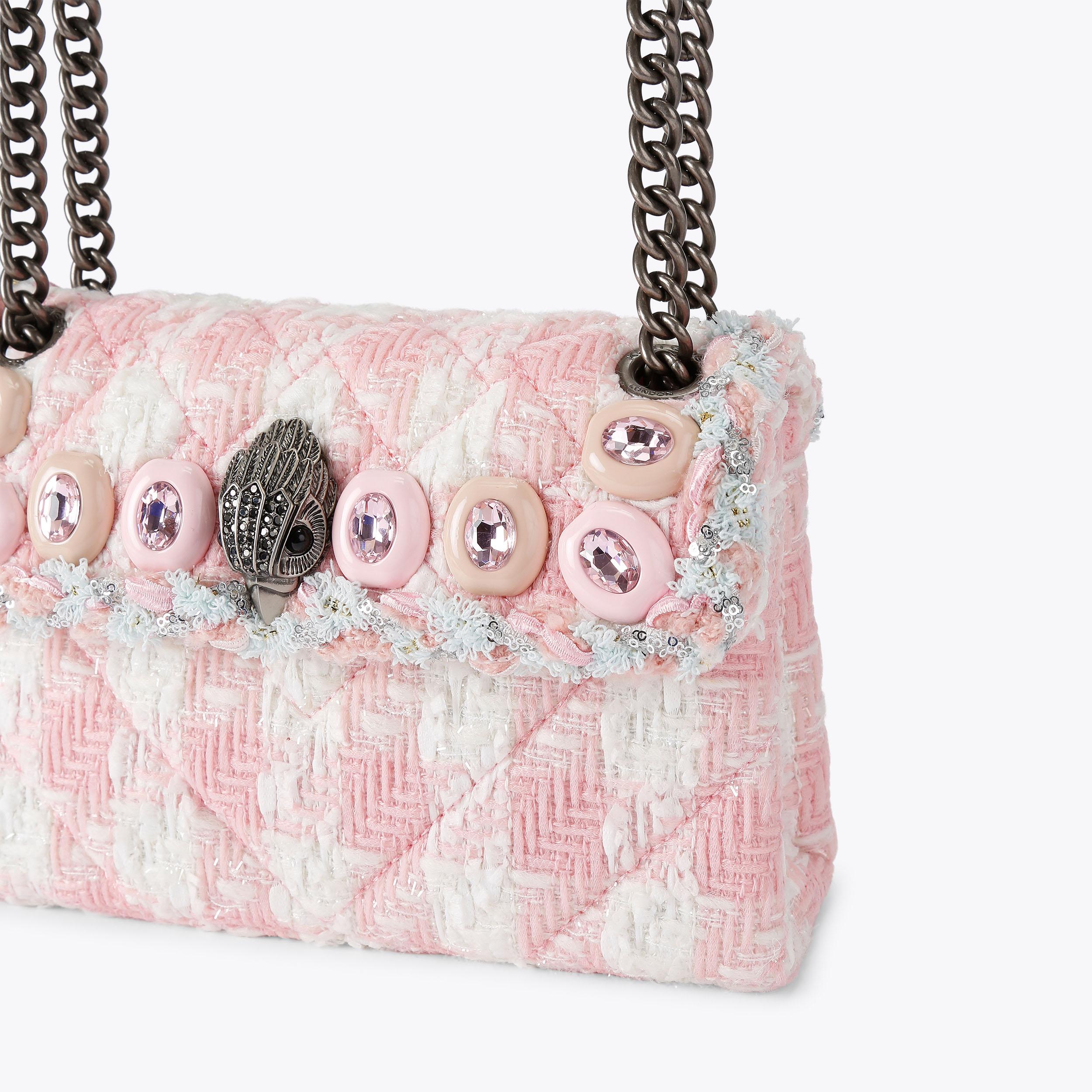 KC MINI KENSINGTON GEMS Pink White Cross Body Bag by Kurt Geiger