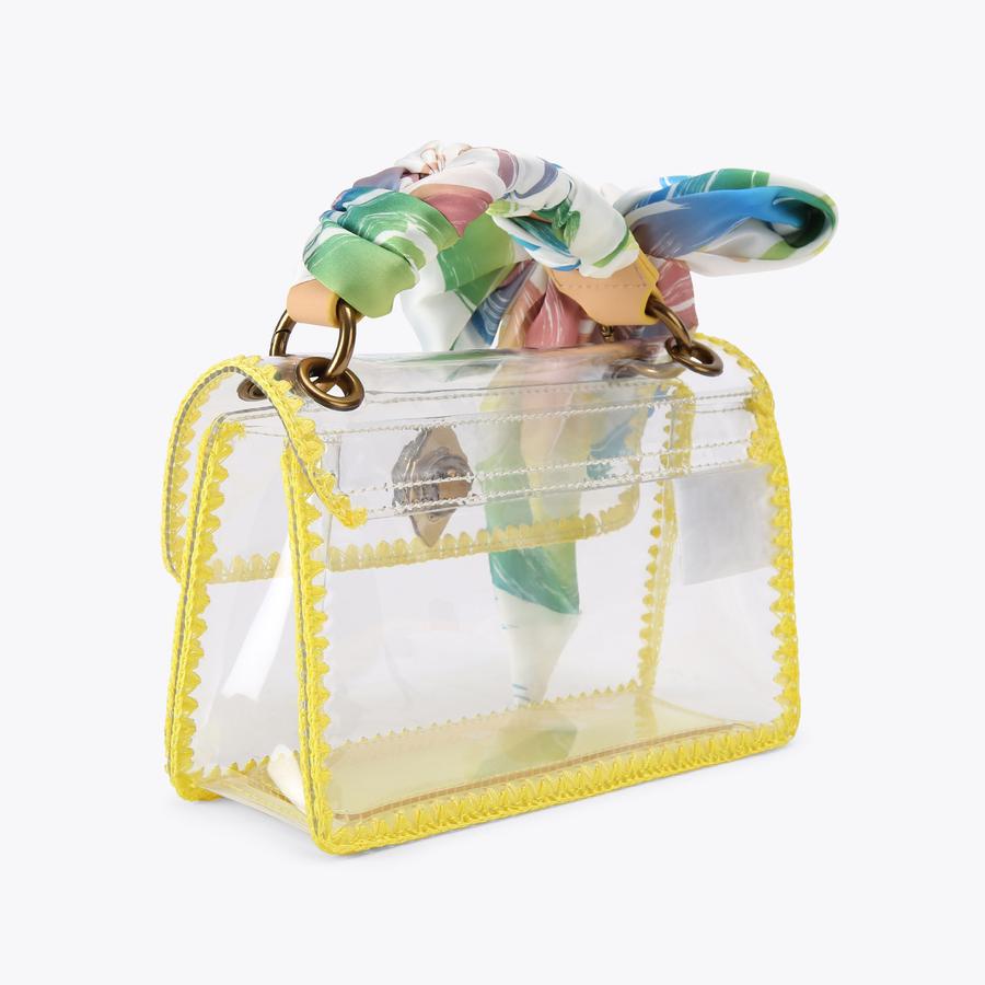 KC VINYL MINI KENSINGTON Clear Vinyl Cross Body Bag by Kurt Geiger