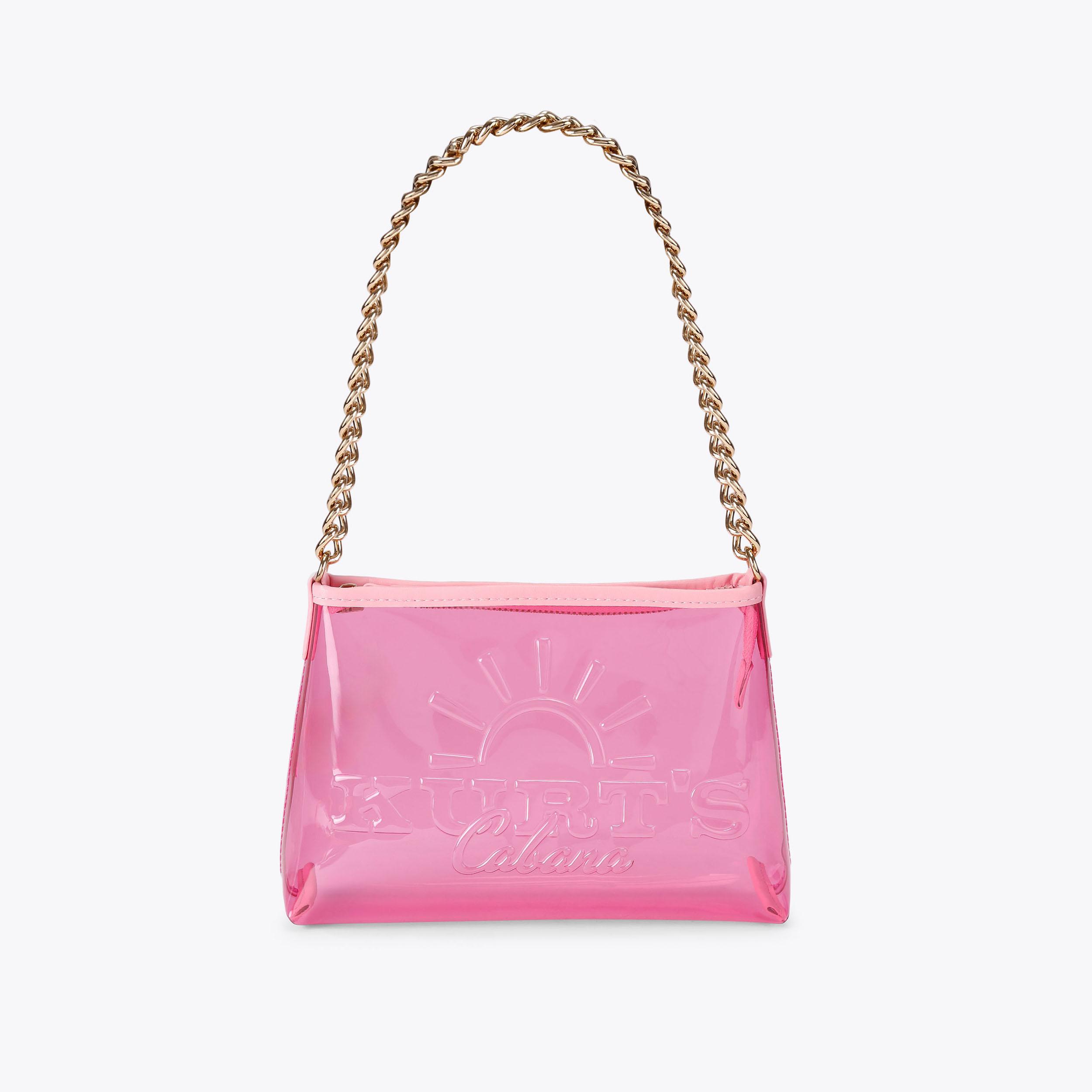 KC SM SHOULDER BAG Blue Vinyl Shoulder Bag by Kurt Geiger London