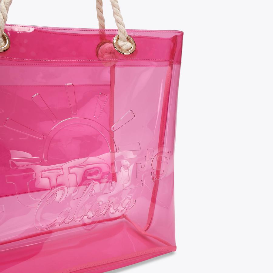 KC VINYL LG TOTE Pink Vinyl Shoulder Tote Bag by Kurt Geiger London