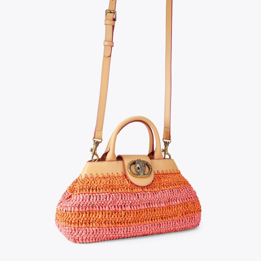KC CHELSEA HOBO HANDLE Orange Pink Top Handle Bag by Kurt Geiger