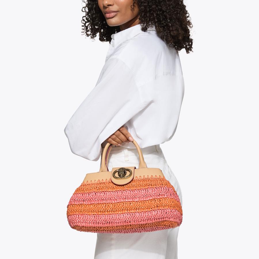 KC CHELSEA HOBO HANDLE Orange Pink Top Handle Bag by Kurt Geiger