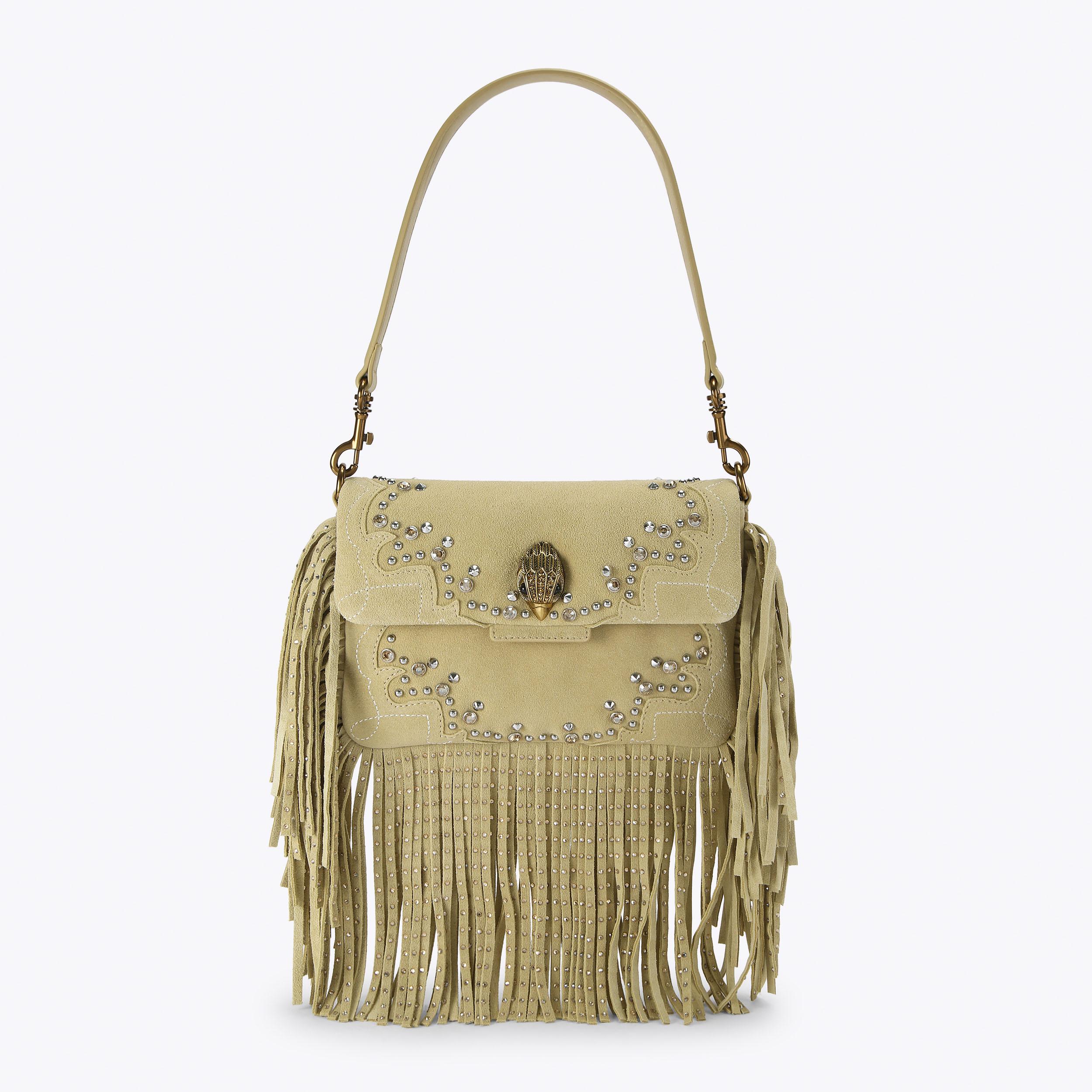 GLASTO FRINGE SHOULDER Beige Other Suede Leather Glasto by Kurt 