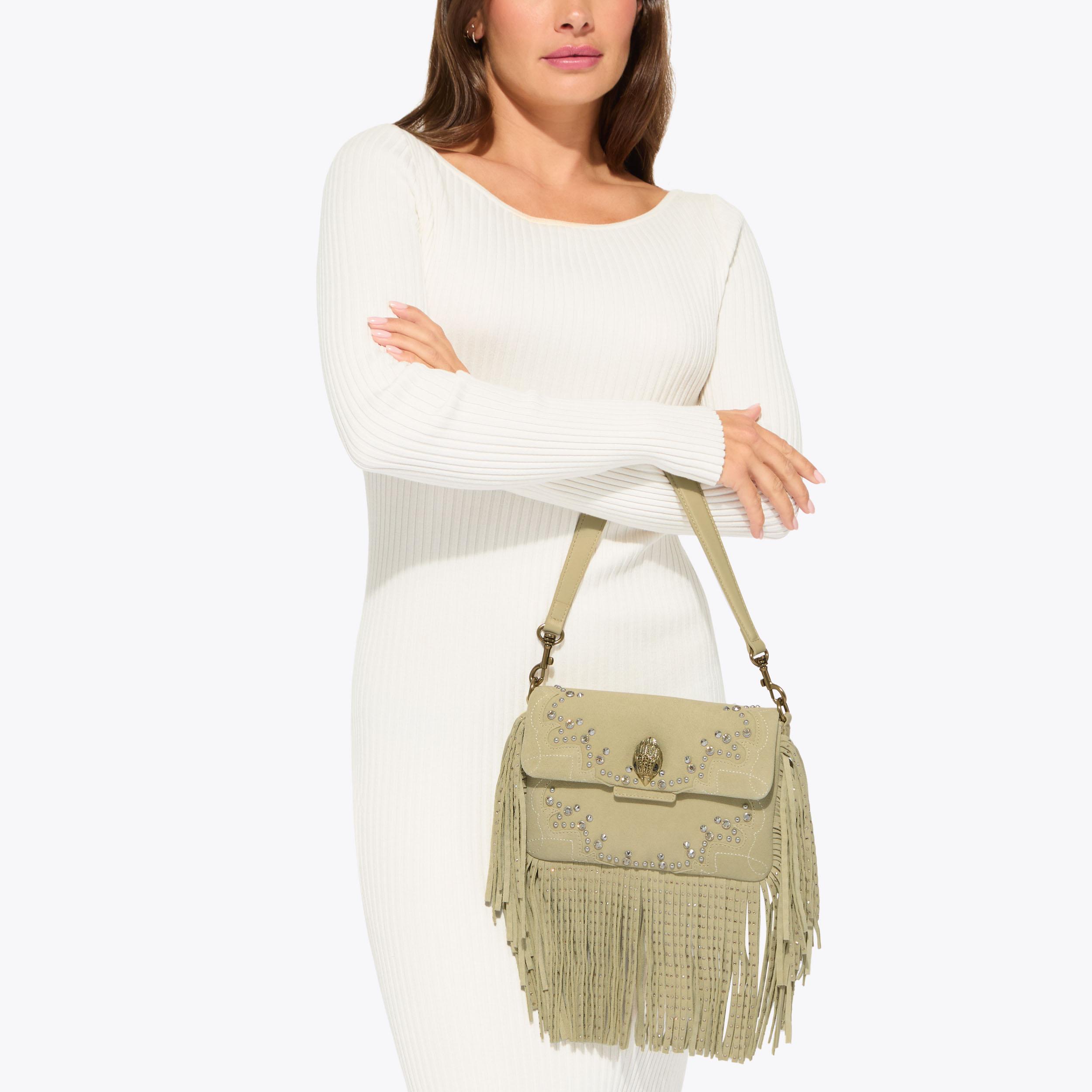 Kurt Geiger London Oxford Fringe Shoulder Bag - White - view 7