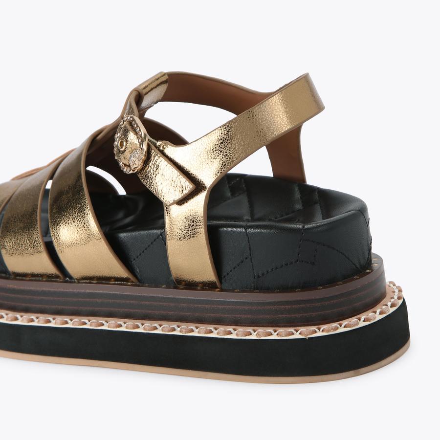ORSON FISHERMAN Bronze Leather Orson Fisherman by Kurt Geiger London