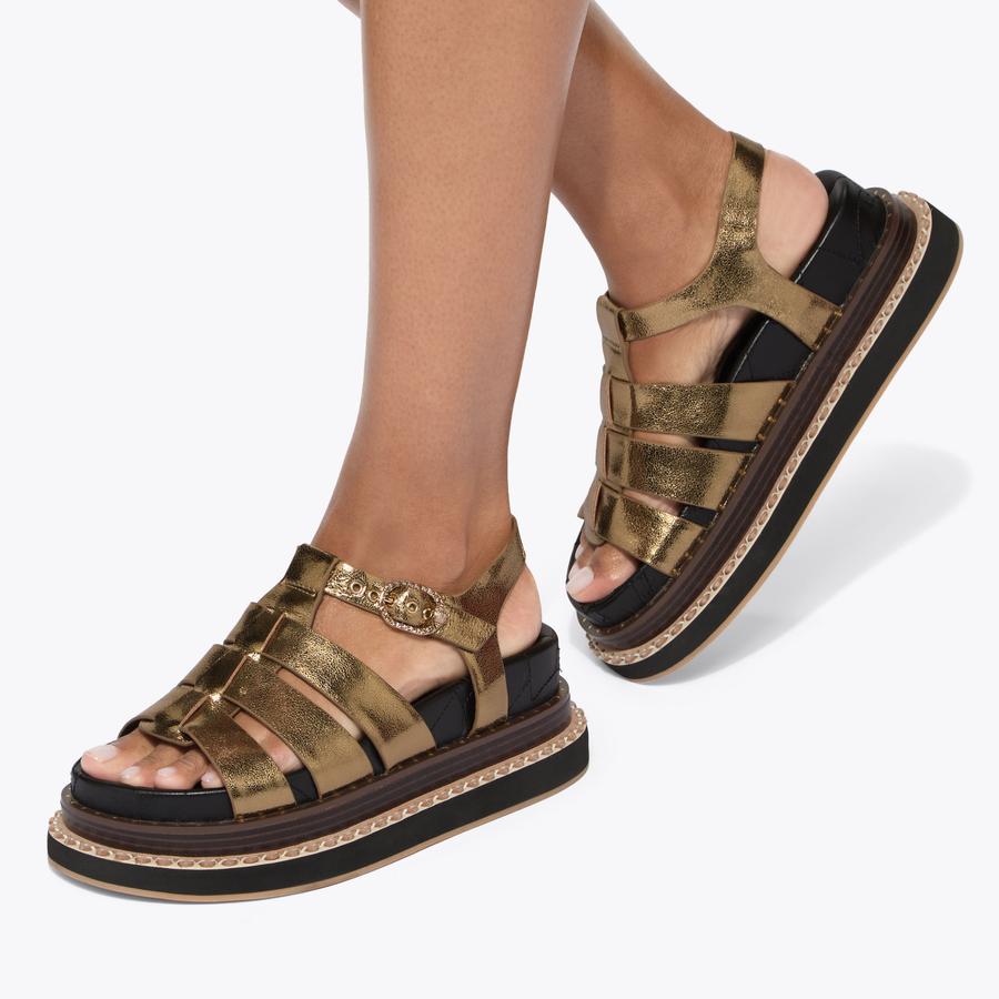 ORSON FISHERMAN Bronze Leather Orson Fisherman by Kurt Geiger London