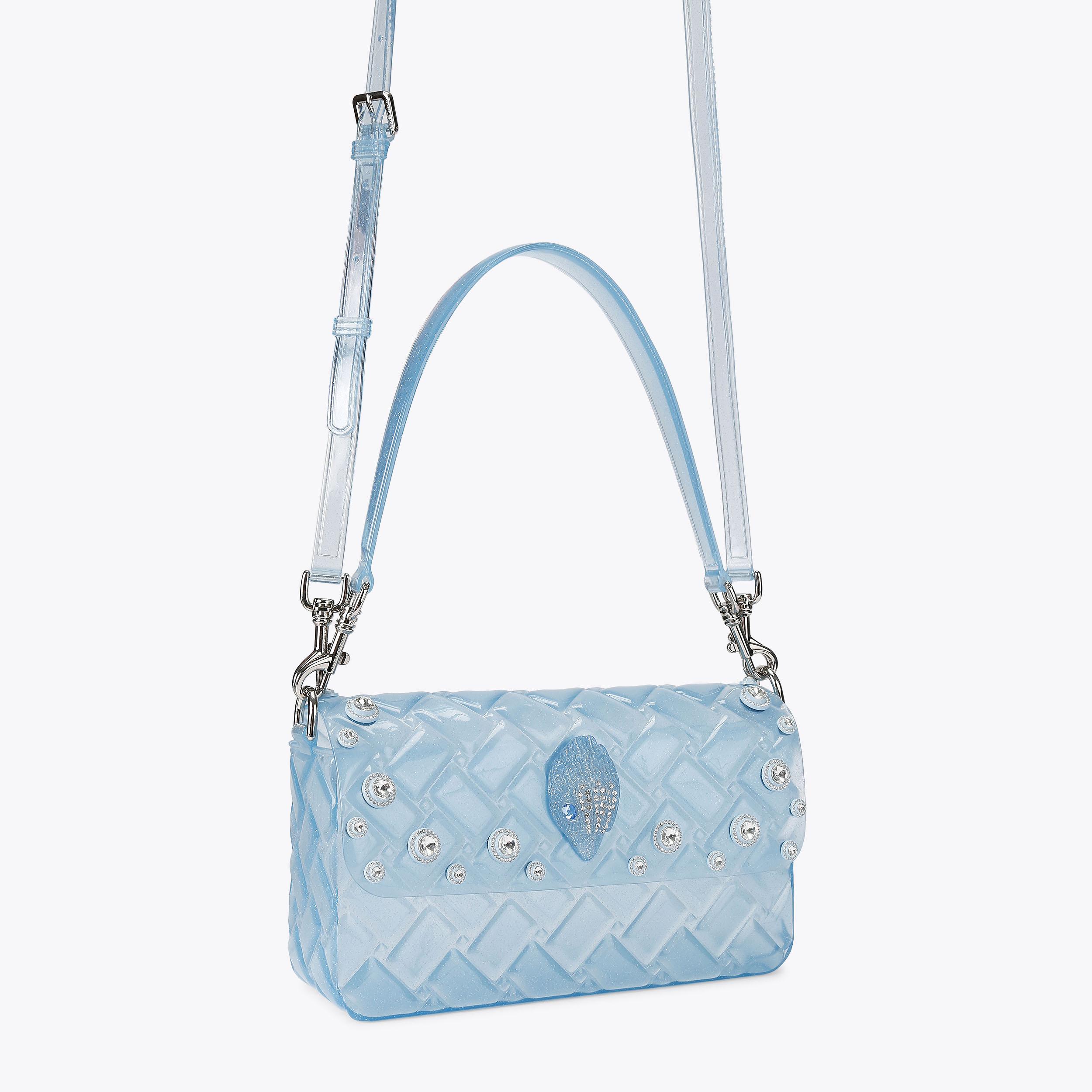 JELLY KENSINGTON CRYSTALS Blue Translucent Shoulder Bag by Kurt
