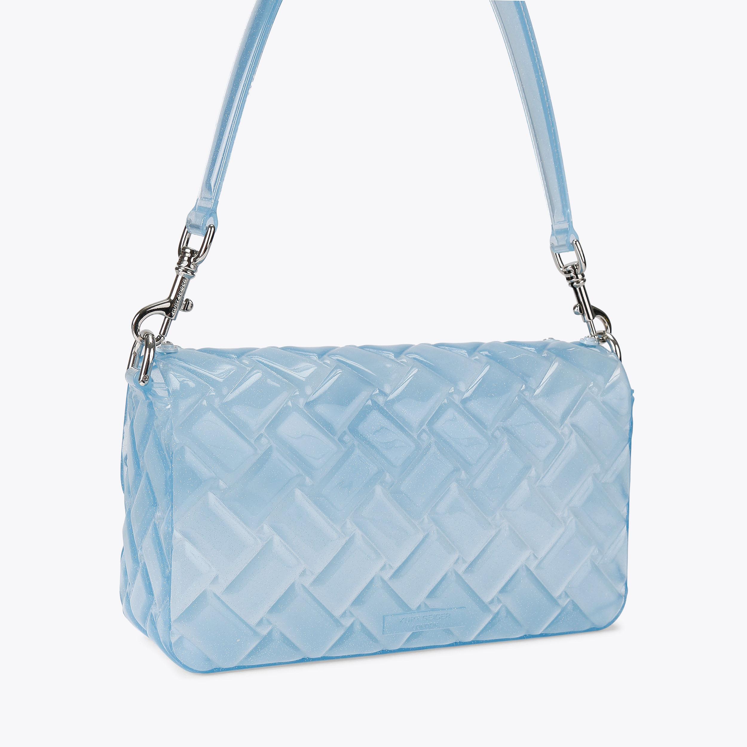 JELLY KENSINGTON CRYSTALS Blue Translucent Shoulder Bag by Kurt