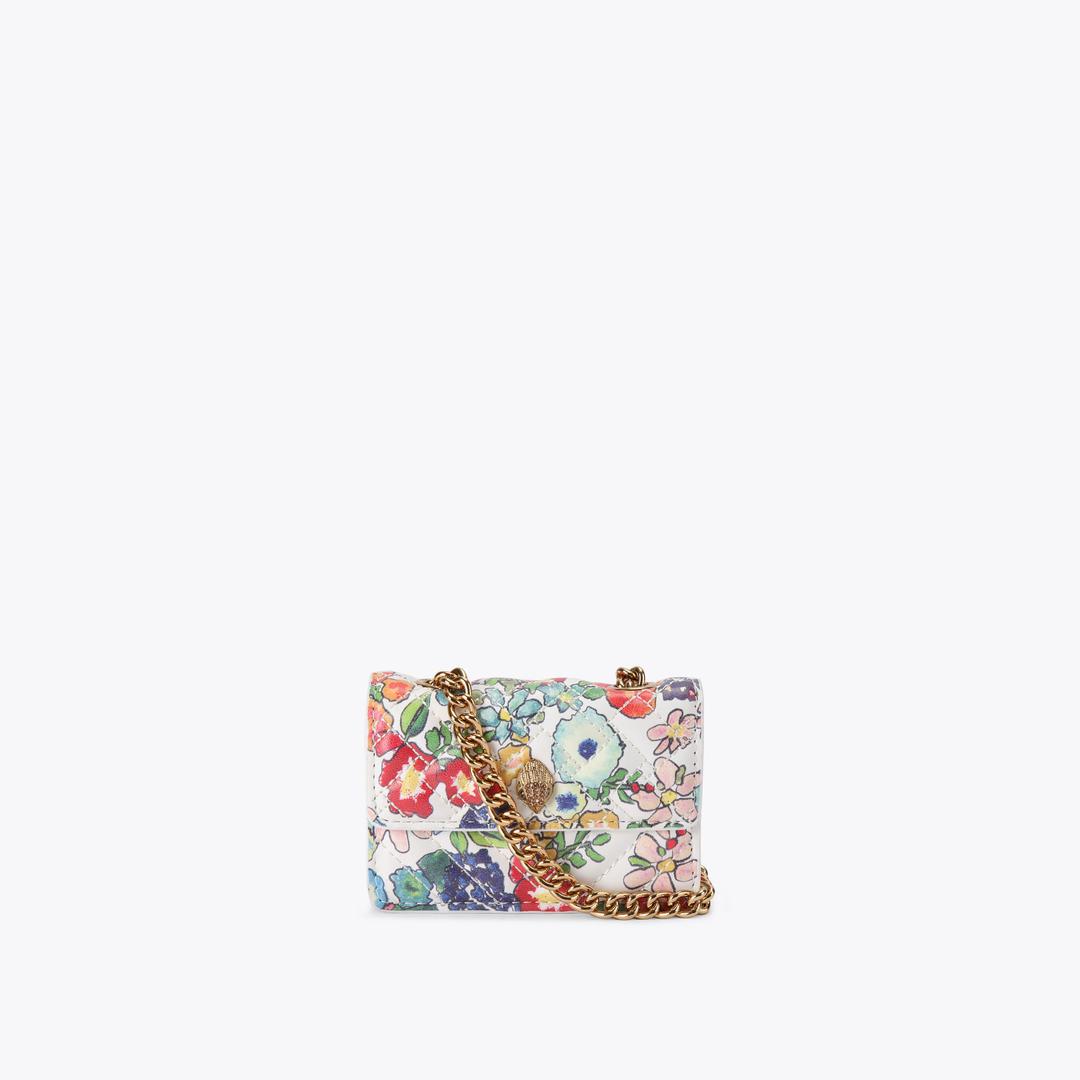 Micro Kensington White Floral Synthetic Cross Body Micro Bag By Kurt Geiger London · Kurt Geiger London