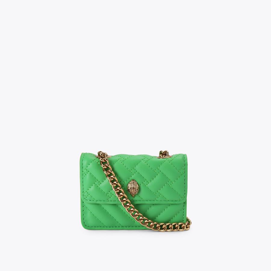 MICRO KENSINGTON Lime green micro cross body bag by Kurt Geiger London