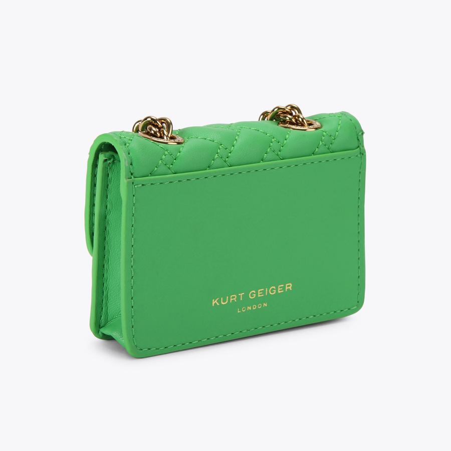 MICRO KENSINGTON Lime green micro cross body bag by Kurt Geiger London