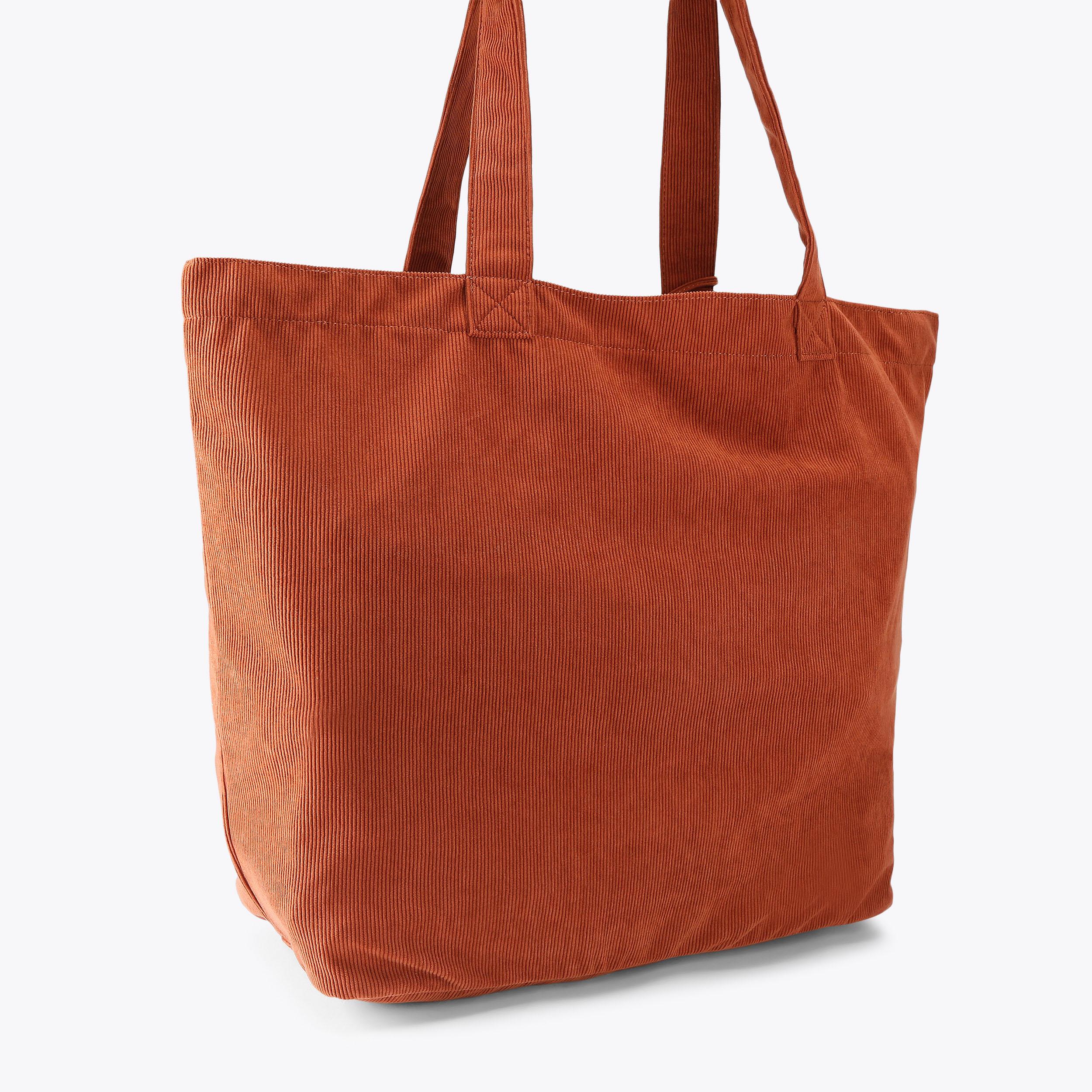 KC LG SHOPPER Brown Cord Shopper Bag by Kurt Geiger London