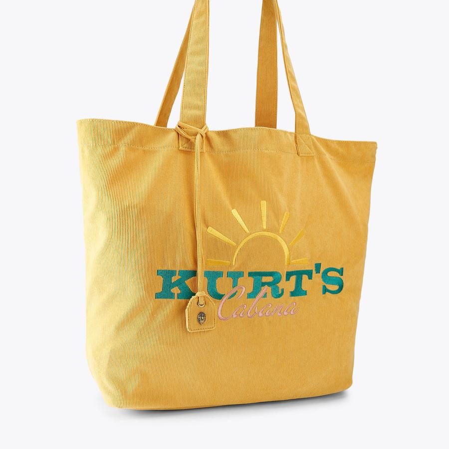KC LG SHOPPER Mustard Shopper Bag by Kurt Geiger London
