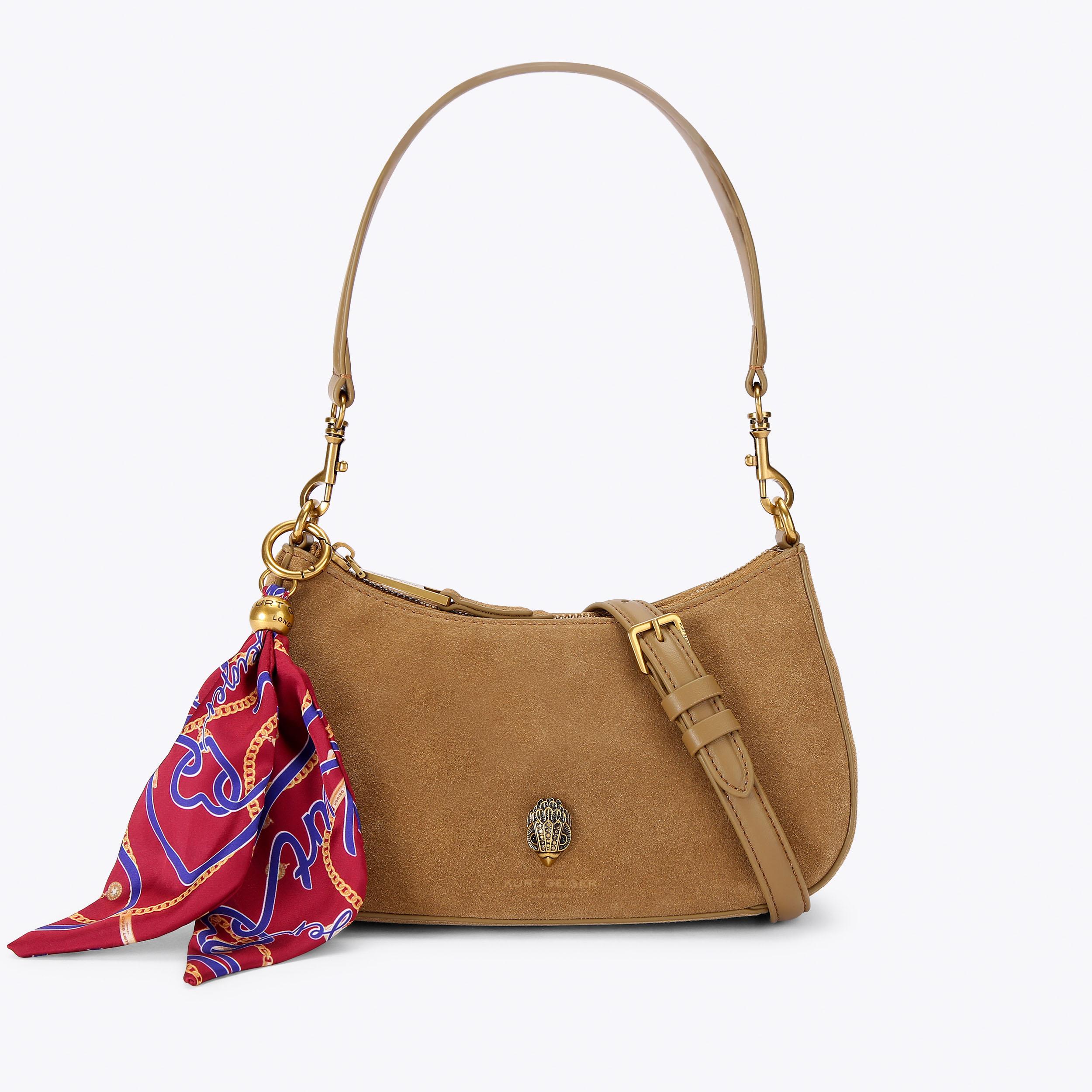 LONDON HOBO XBODY Red Leather Shoulder Bag by Kurt Geiger London