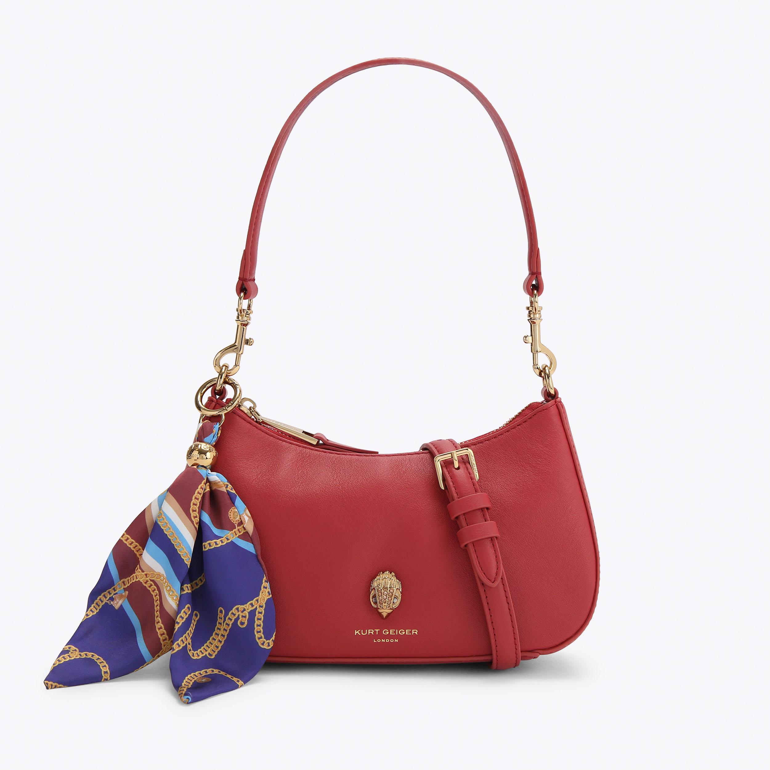 SLOANE HOBO XBODY Tan Suede Hobo Bag by Kurt Geiger London