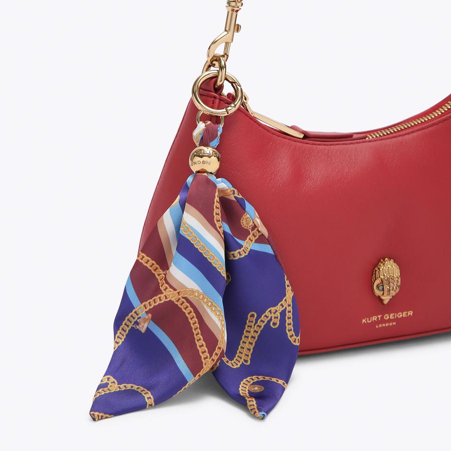 LONDON HOBO XBODY Red Leather Shoulder Bag by Kurt Geiger London