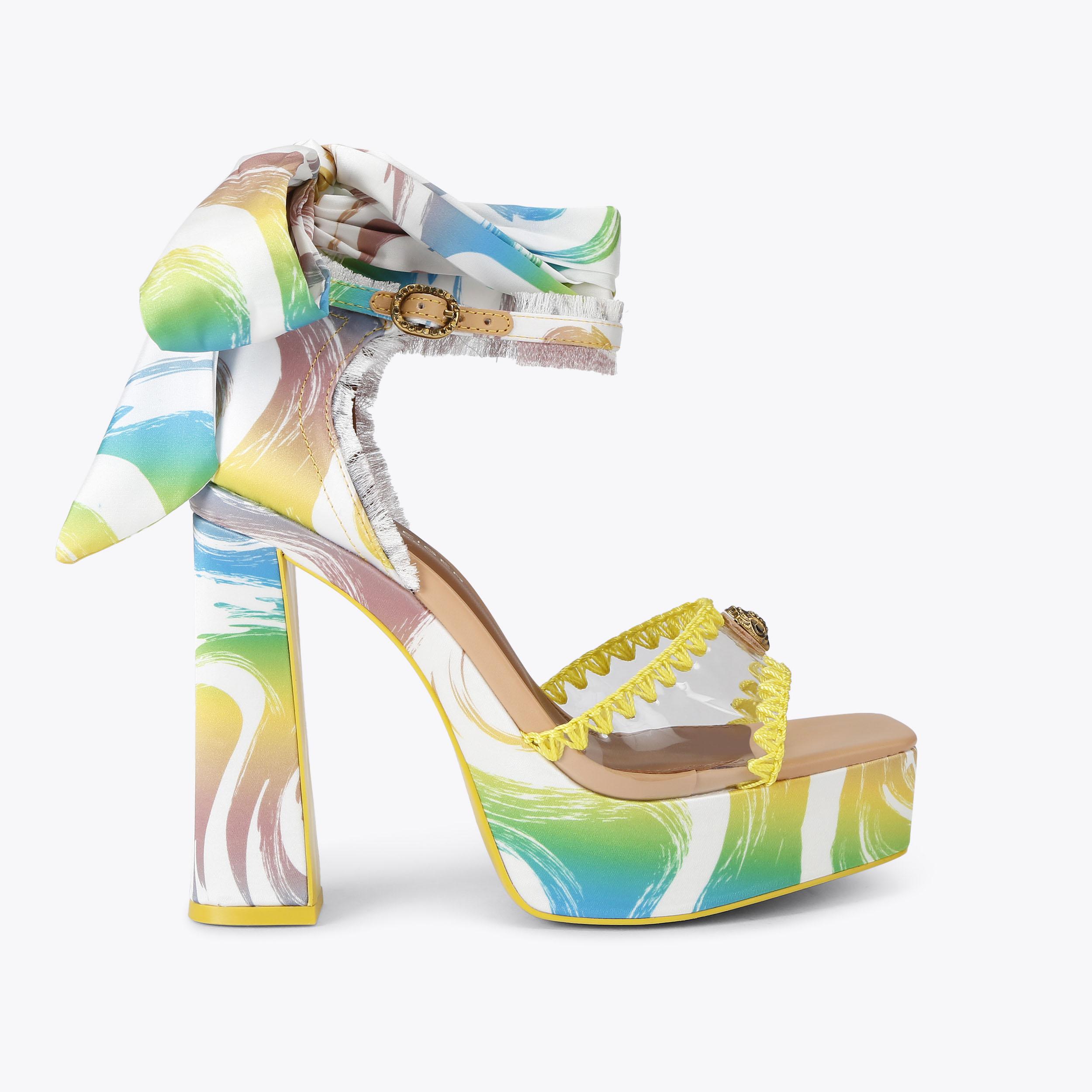 KC VINYL TIE PLATFORM Satin Platform Heel by Kurt Geiger London