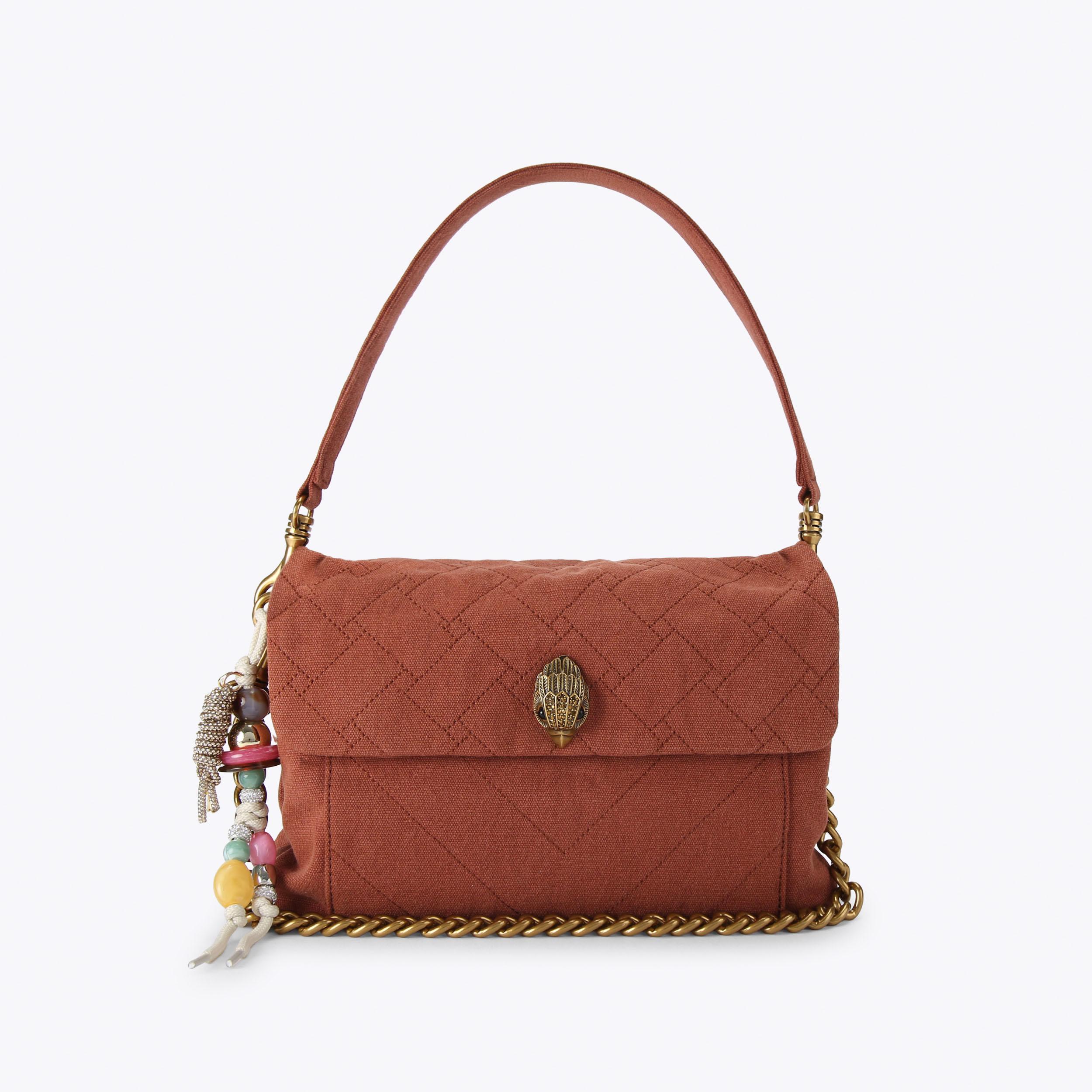 KENSINGTON XBODY Wine Crinkled Shoulder Bag by Kurt Geiger London