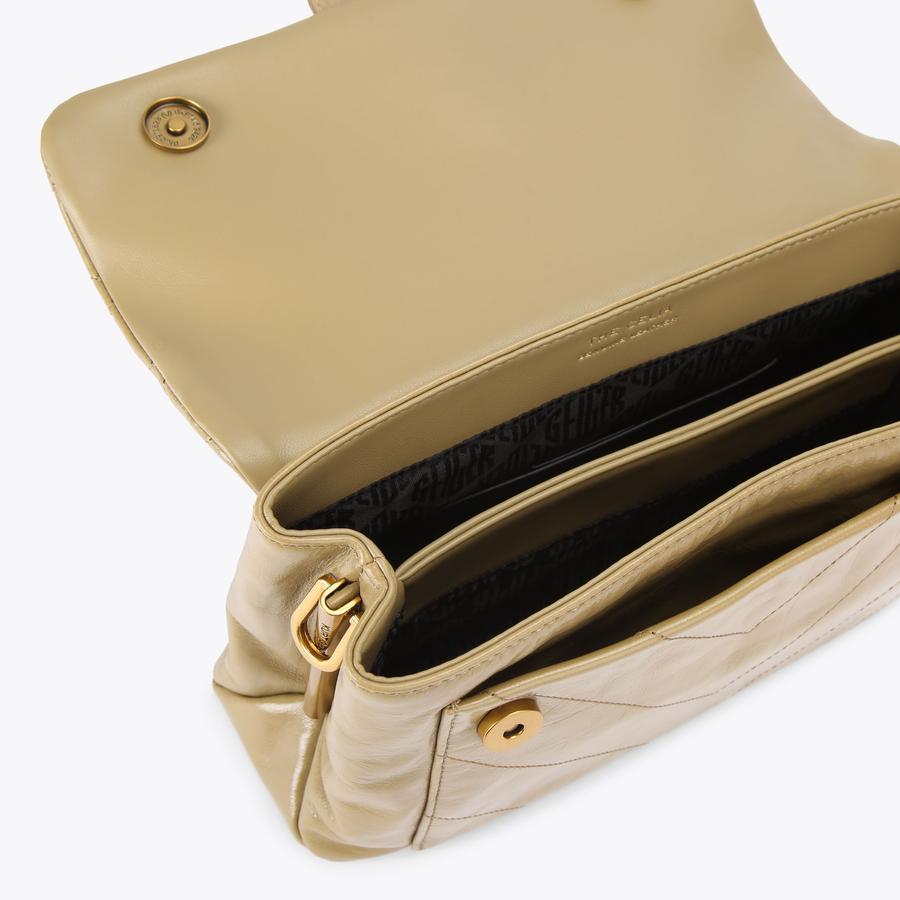 KENSINGTON XBODY Beige Leather Shoulder Bag by Kurt Geiger London